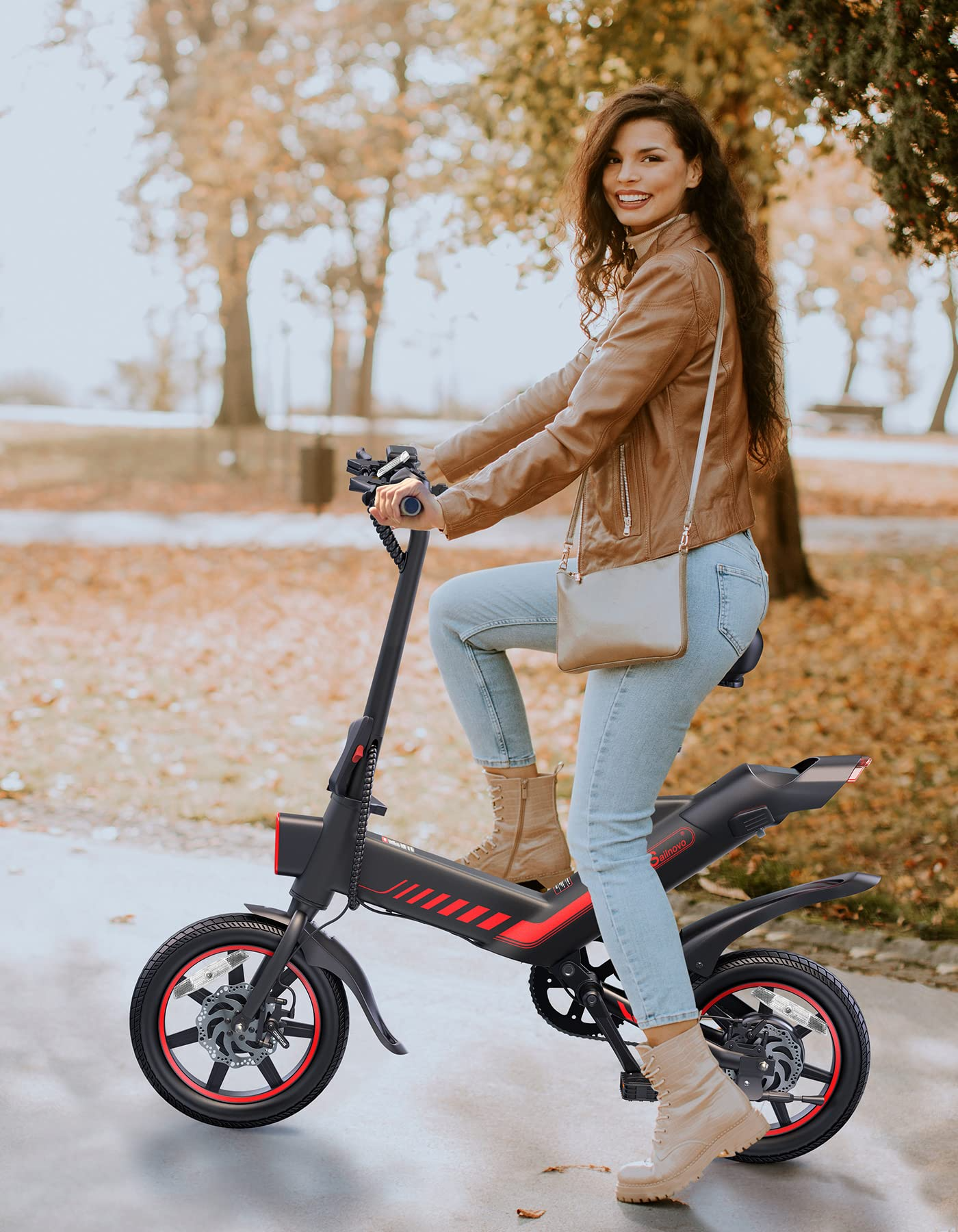 【Sports&Outdoors】Electric Bicycle, Sailnovo 14'' Electric Bike for Adults & Teenagers