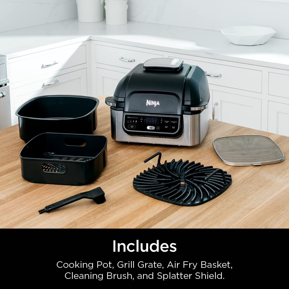 【Appliances】Ninja AG301 Foodi 5-in-1 Indoor Grill with Air Fry, Roast, Bake & Dehydrate