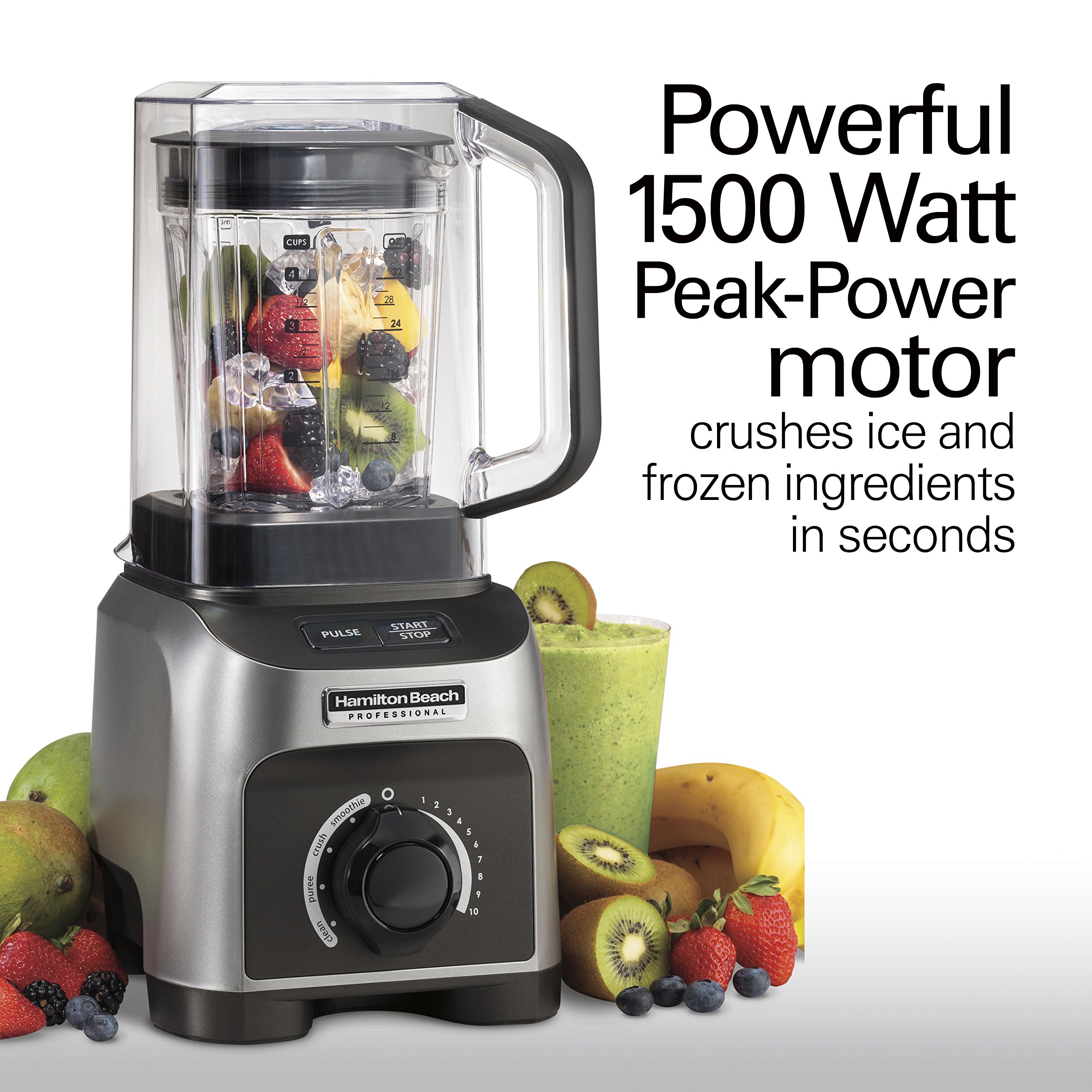 【Appliances】Quiet Shield Blender, Silver, 1500w