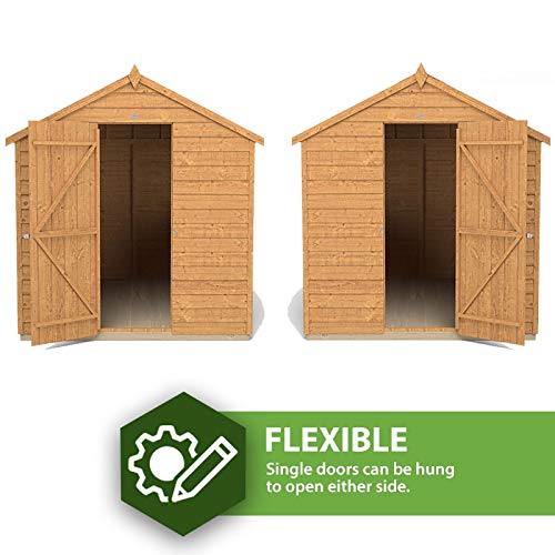 【Storage Shed】【BS】Mercia Wooden 8x6 ft Overlap Garden Shed