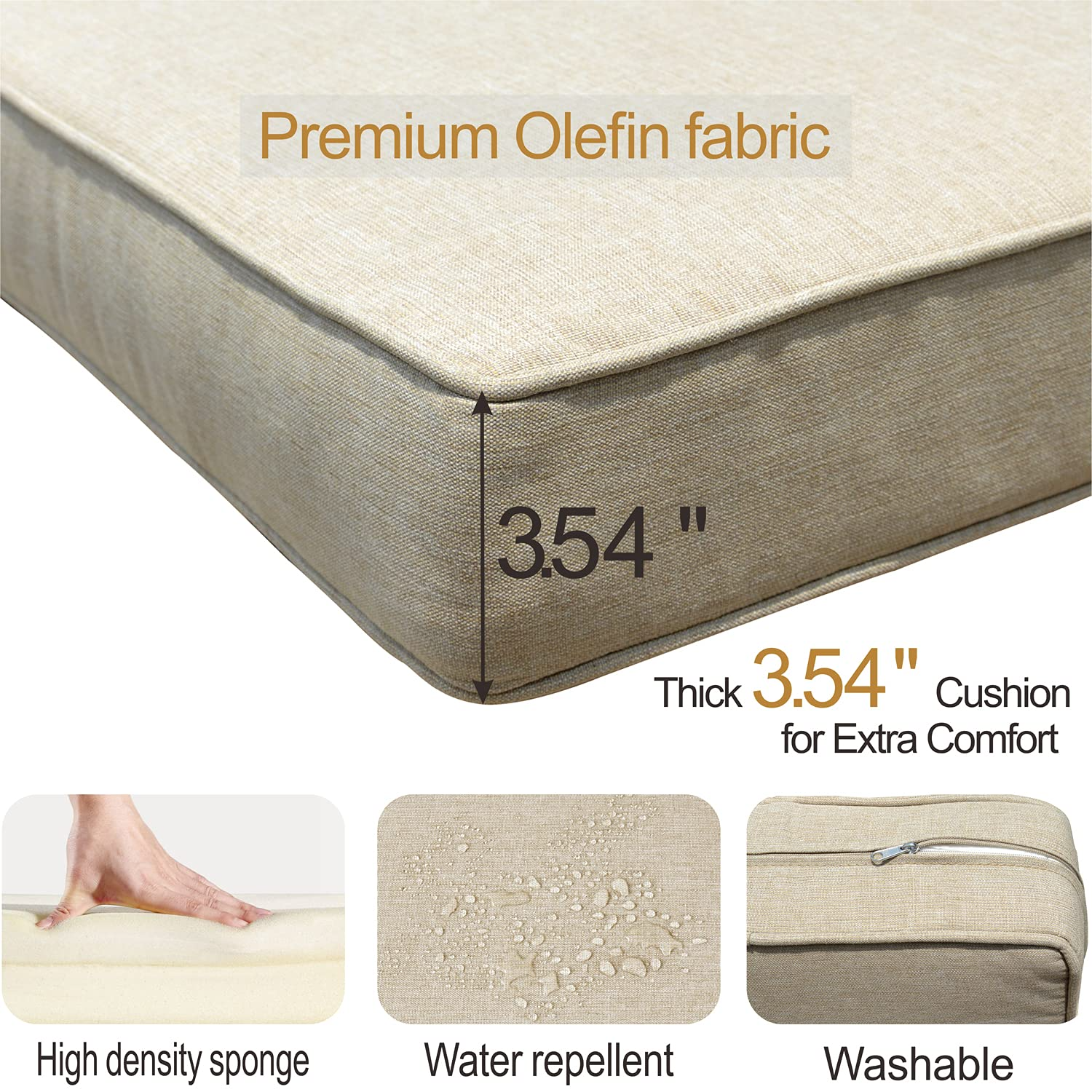 Patio Chair Outdoor Wicker Swivel Rocker Patio Chairs Set of 2 & Matching Side Table