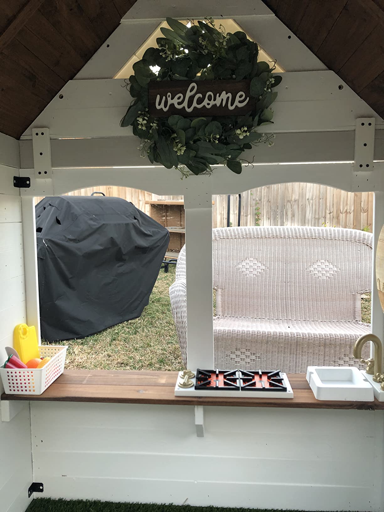 【Baby&Kids】Aspen All Cedar Outdoor Wooden Playhouse