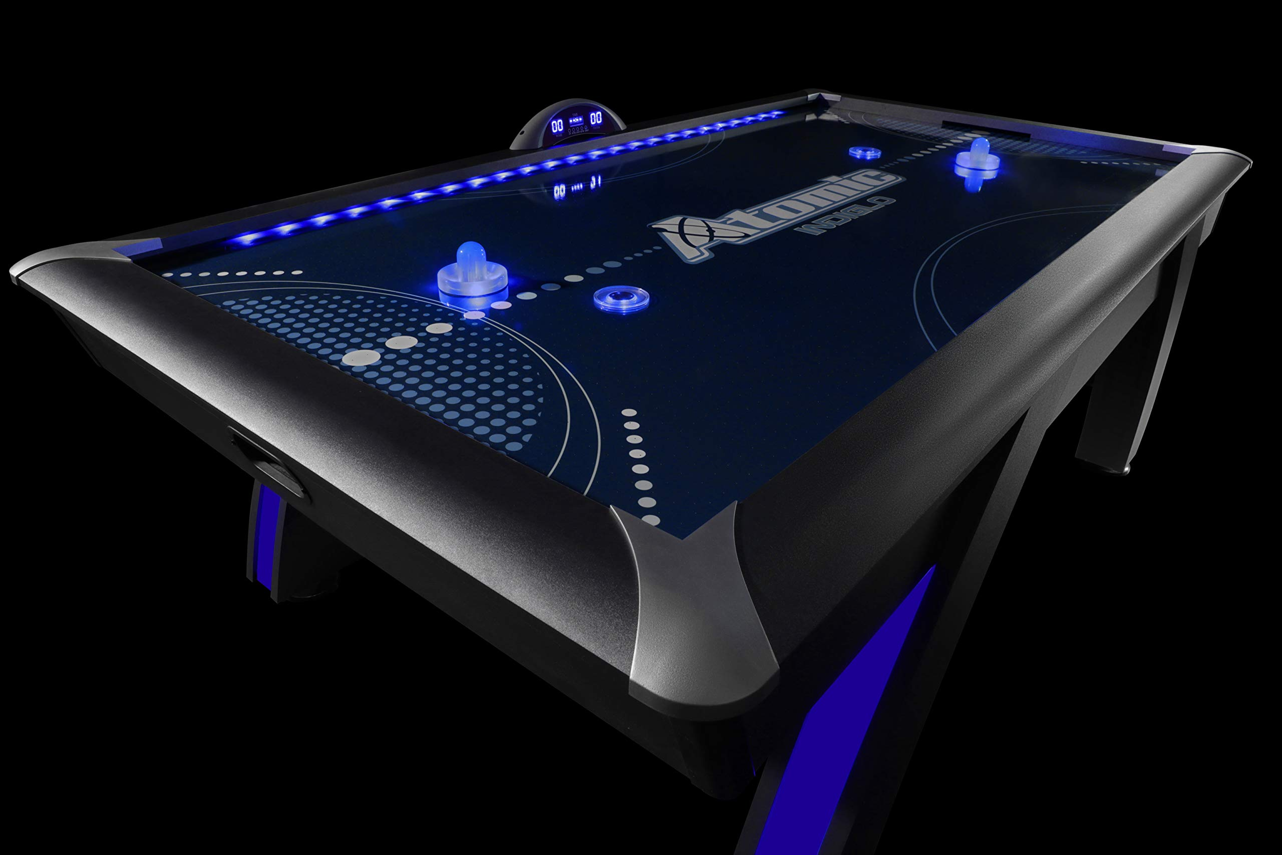 【Sports&Outdoors】7.5 ft LED Light UP Arcade Air Powered Hockey Tables - Includes Light UP Pucks & Pushers