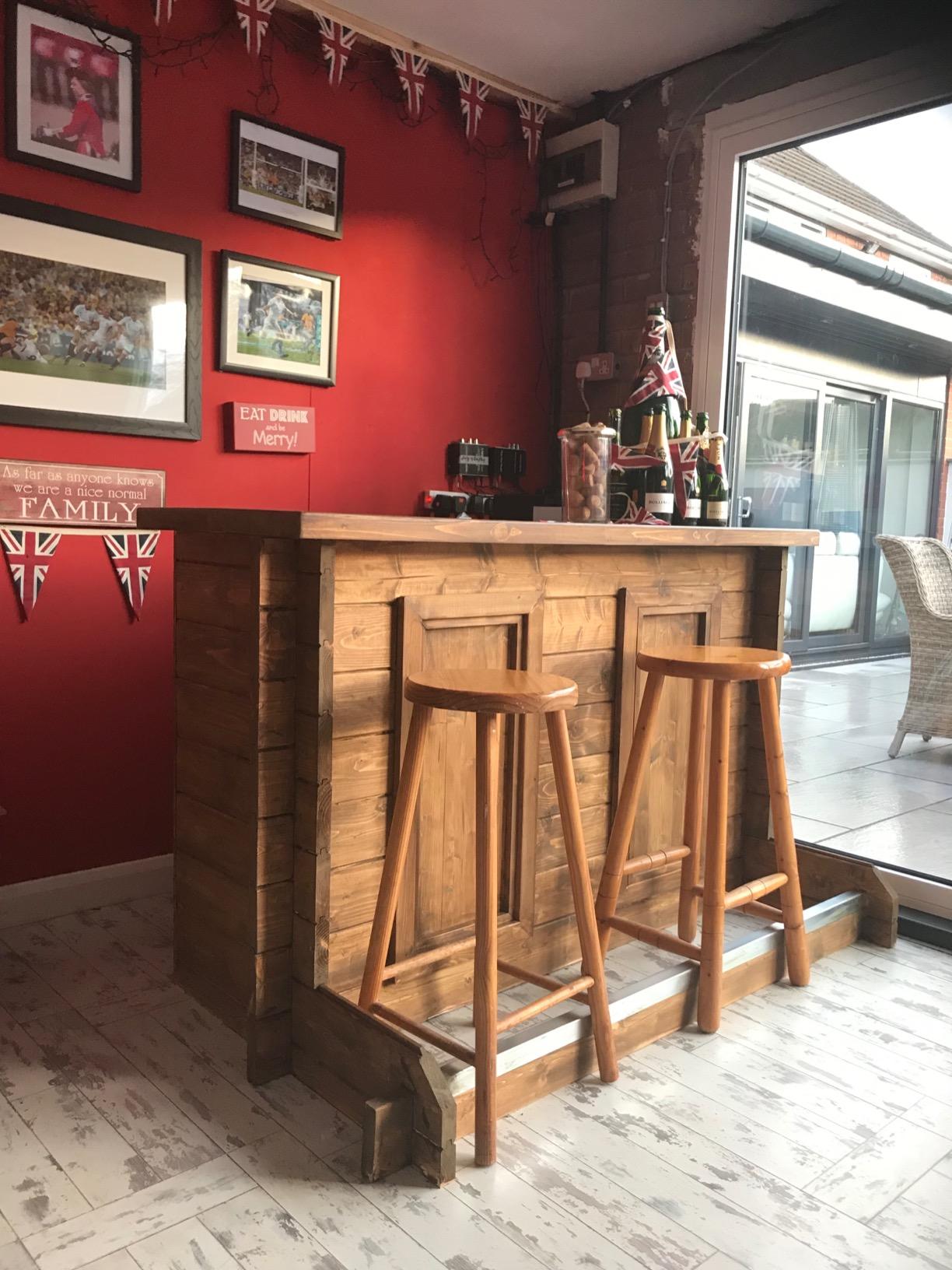 【Home&Garden】Bar Counter Man Cave Home Bar Party Lounge Wood Summer Garden Bar BBQ