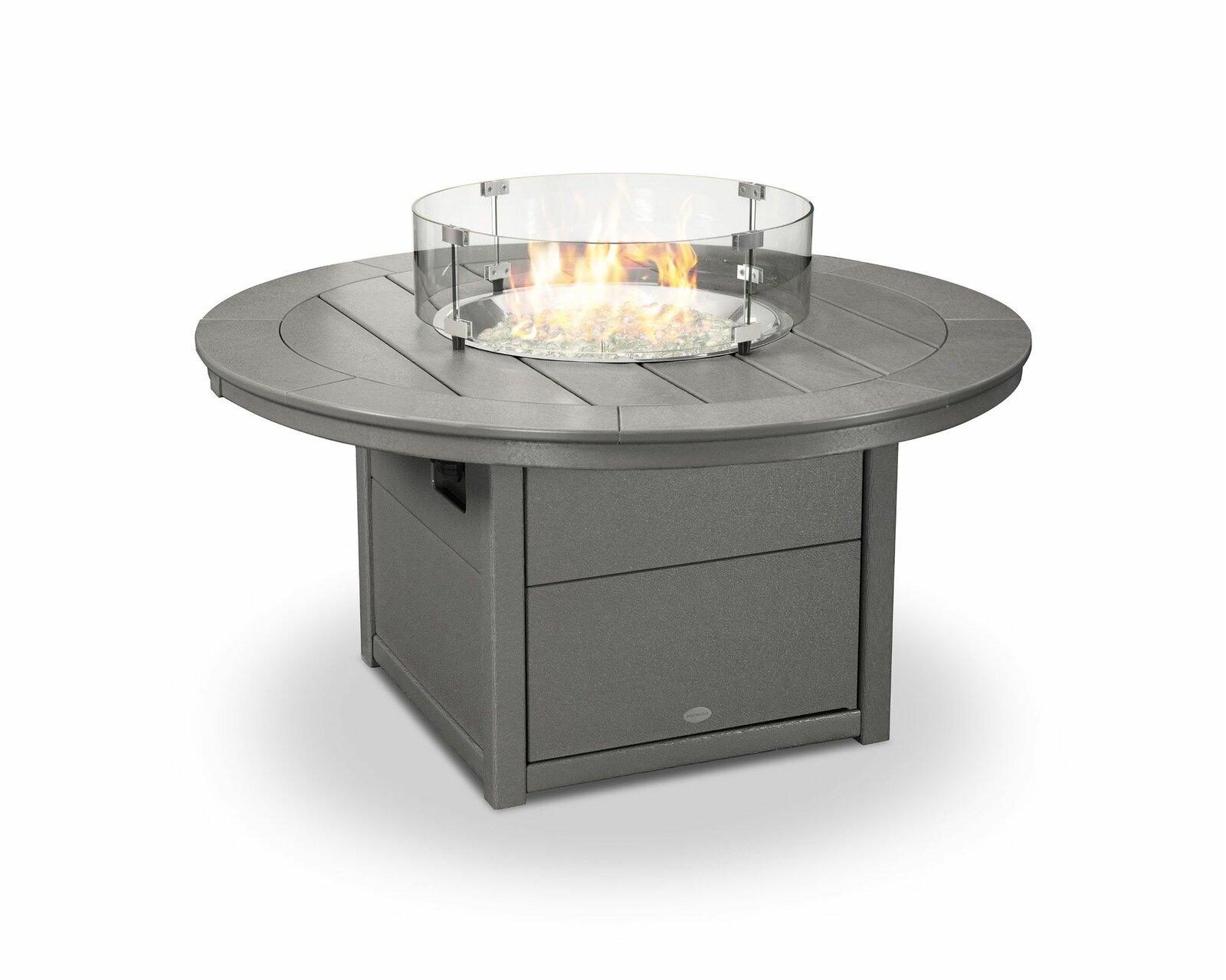 【Sports&Outdoors】23.75'' H x 48'' W Polyresin Outdoor Fire Pit Table