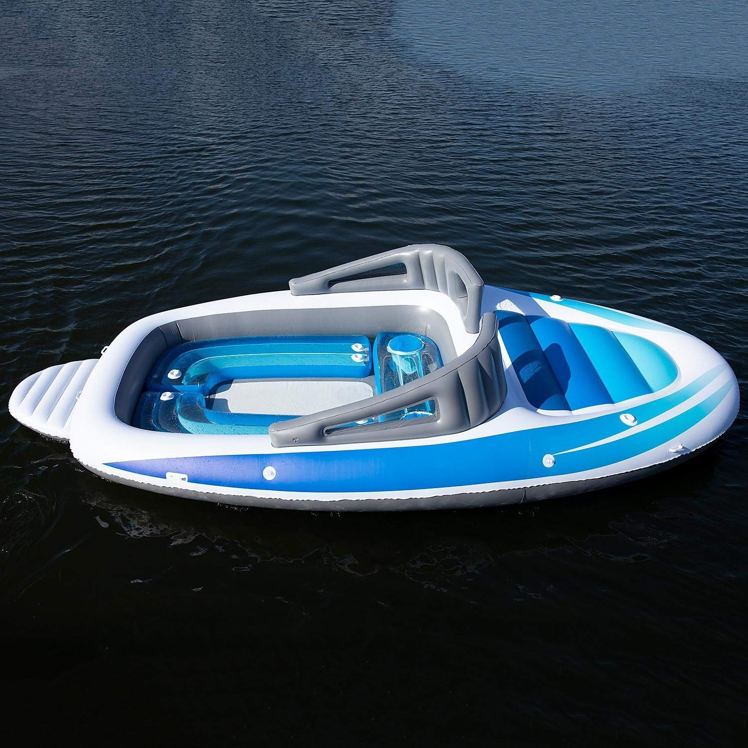 【Sports&Outdoors】6-Person Inflatable Bay Breeze Boat Island Party Island