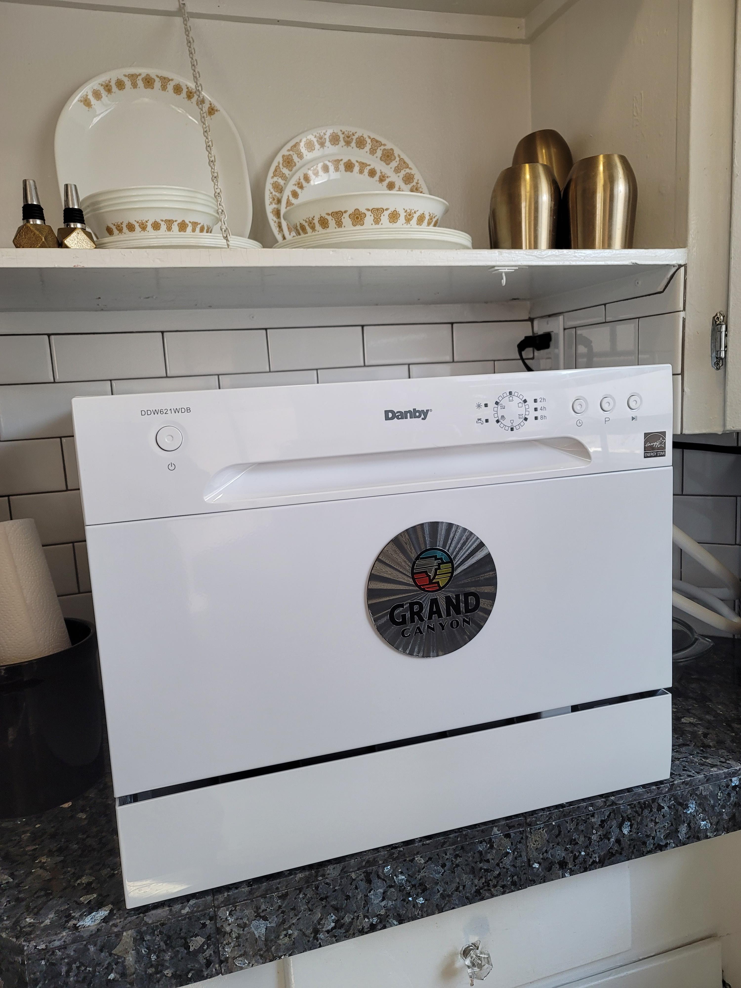 【Appliances】Countertop Dishwasher with 6 Place Settings, 6 Wash Cycles and Silverware Basket