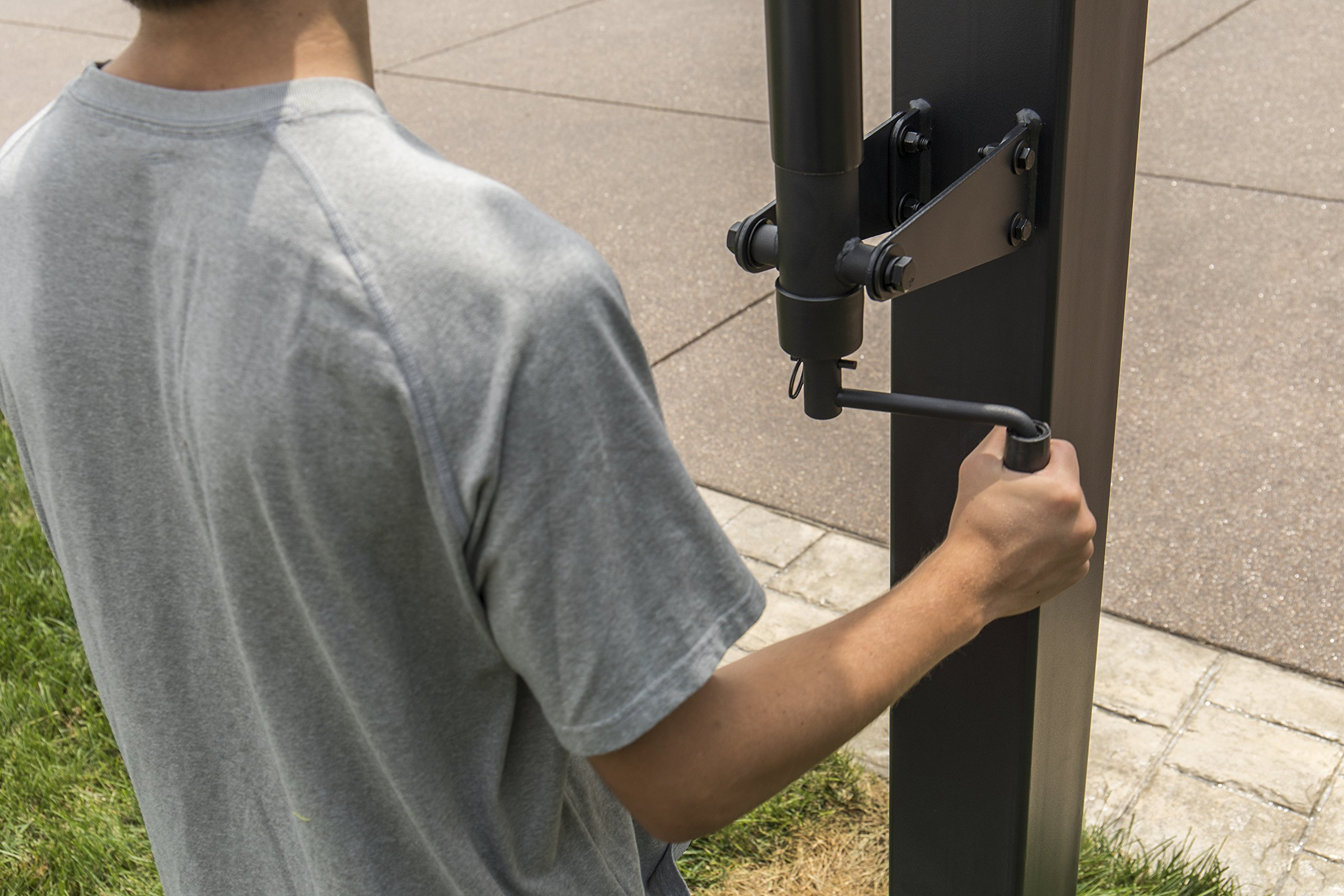 【Sports&Outdoors】Goalrilla FT Series Basketball Hoops with Tempered Glass Basketball Backboard, Black Anodized Frame