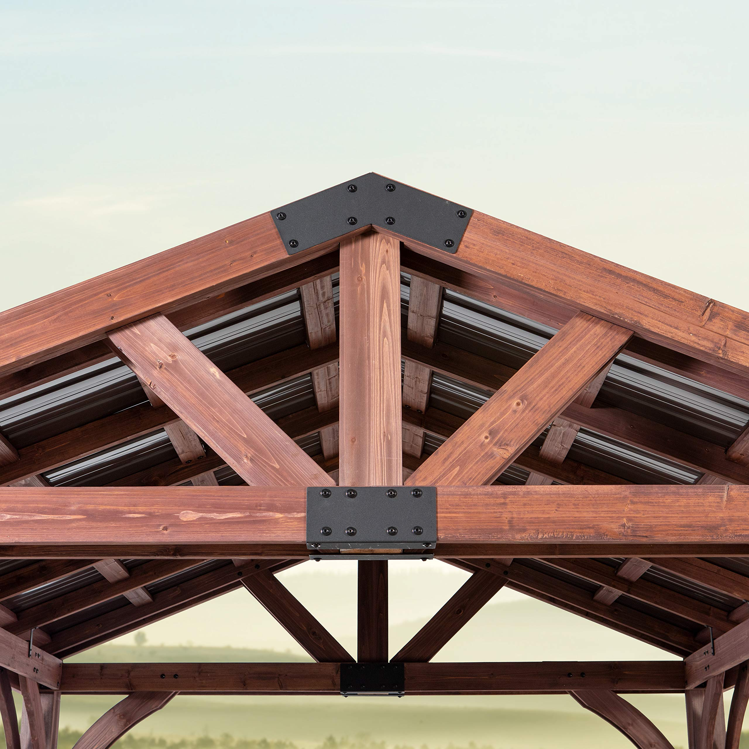 【Gazebo】Arlington 12x12 Gazebo, Walnut