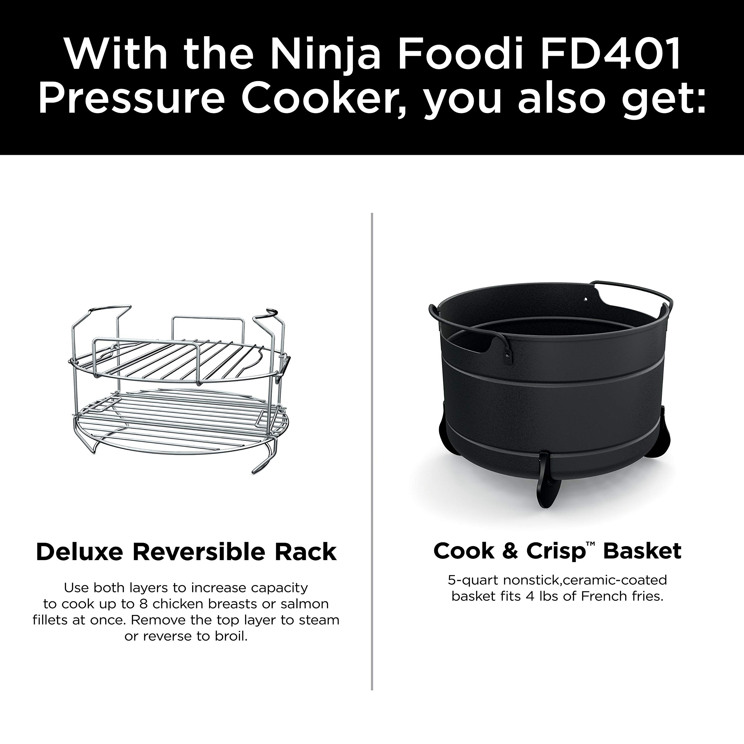 【Appliances】Ninja FD401 Foodi 12-in-1 Deluxe XL 8 qt. Pressure Cooker & Air Fryer that Steams, Slow Cooks, Sears