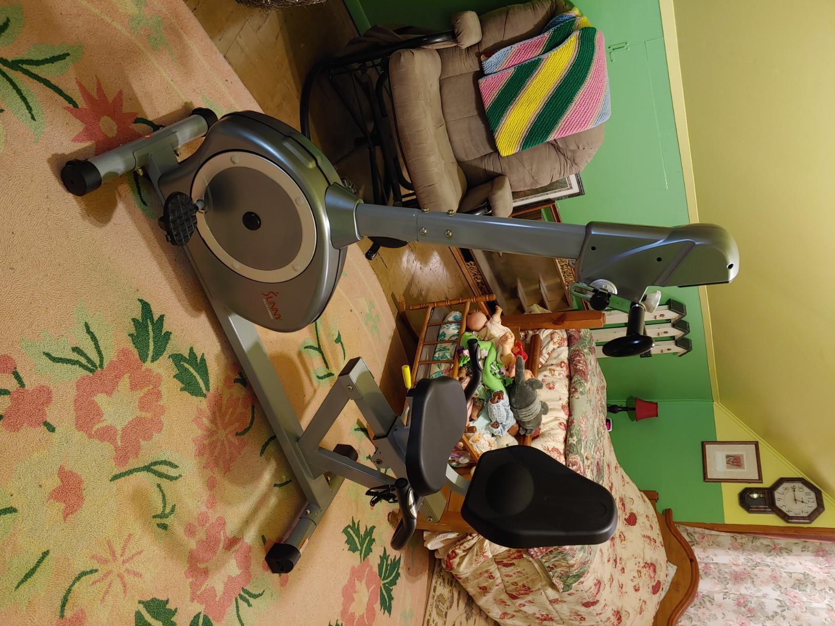 【Sports&Outdoors】Sunny Health & Fitness Recumbent Bike SF-RB4631 with Arm Exerciser, 350lb, Gray