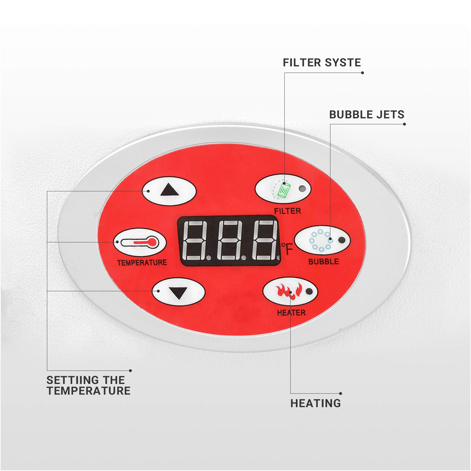 【Sports&Outdoors】Portable Hot Tub 61X61X26 Inch Air Jet Spa 2-3 Person Inflatable Outdoor Hot Tub Spa