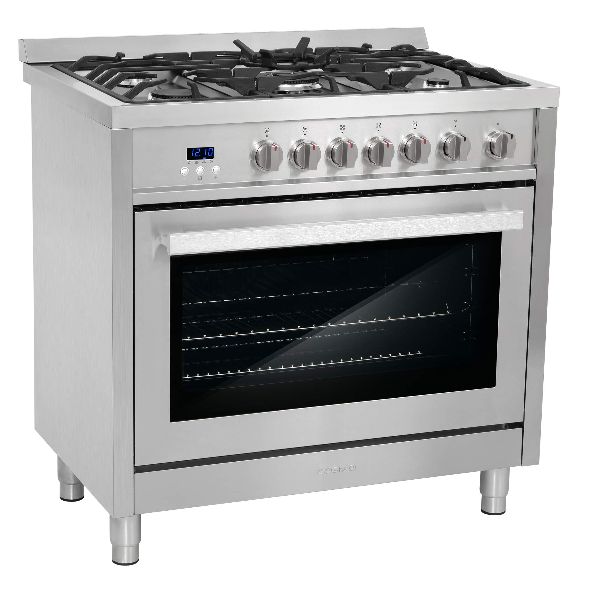 【Appliances】36 in. Gas Range with 5 Burner Cooktop, 3.8 cu. ft. Capacity Rapid Convection Oven with 5 Functions