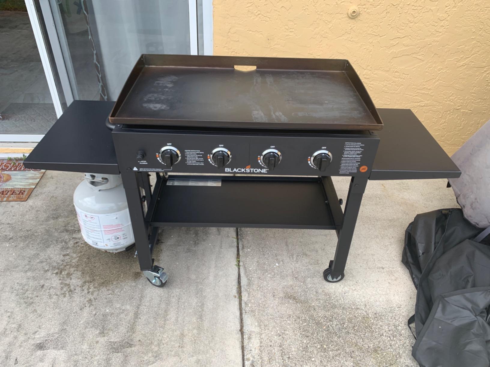 【Appliances】Blackstone 36 Inch Gas Griddle Cooking Station 4 Burner Flat Top Gas Grill Propane Fuelled