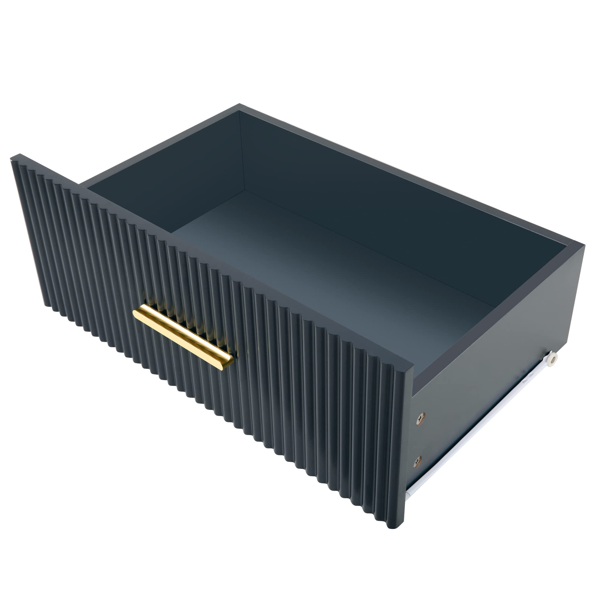 【Furniture】Modern Sideboard Cabinet Accent Buffet Storage Glass Doors Sideboard Cabinet Marble Top