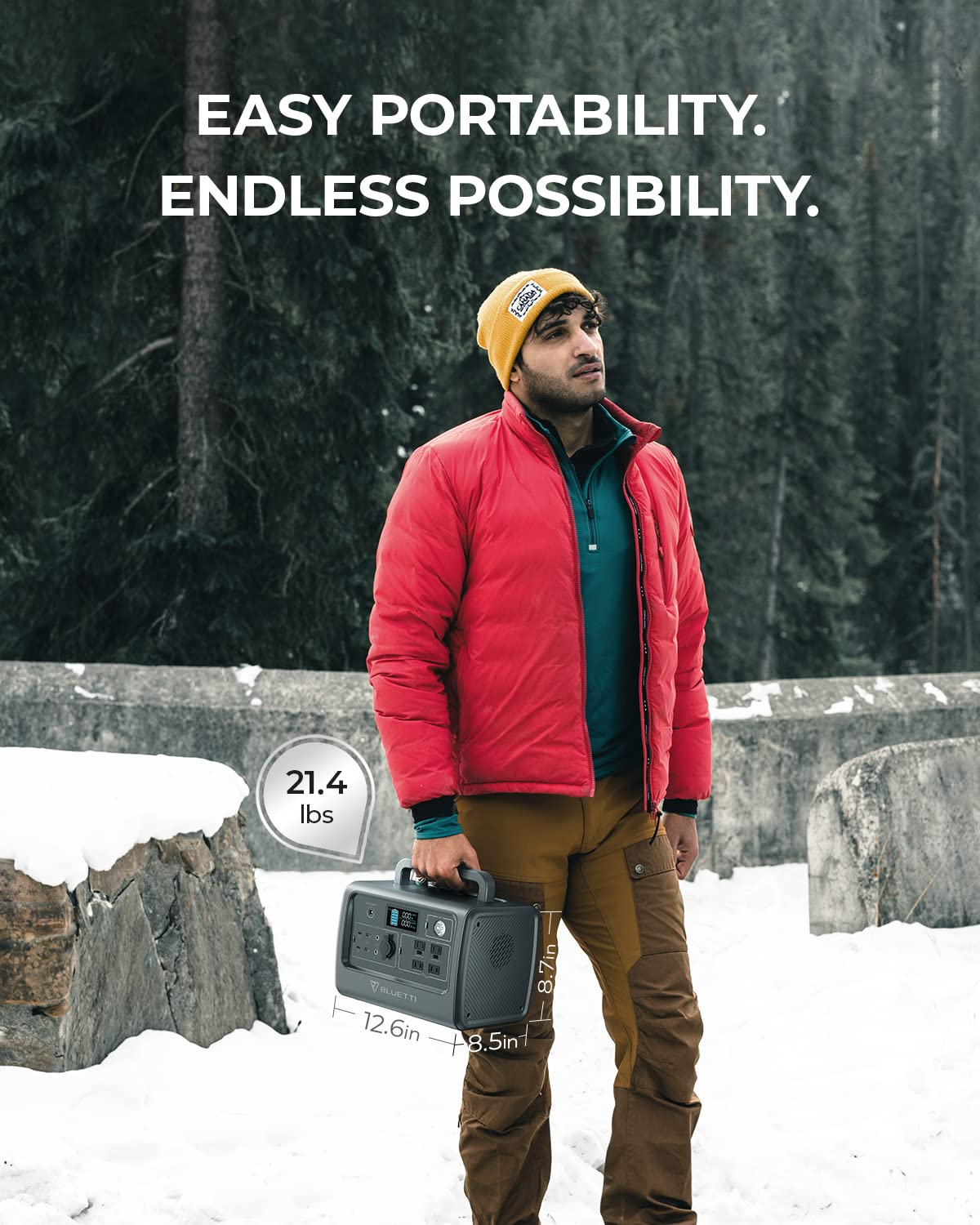 【Appliances】BLUETTI Portable Power Station EB70S, 716Wh LiFePO4 Battery Backup w/ 4 800W AC Outlets (1,400W Peak)