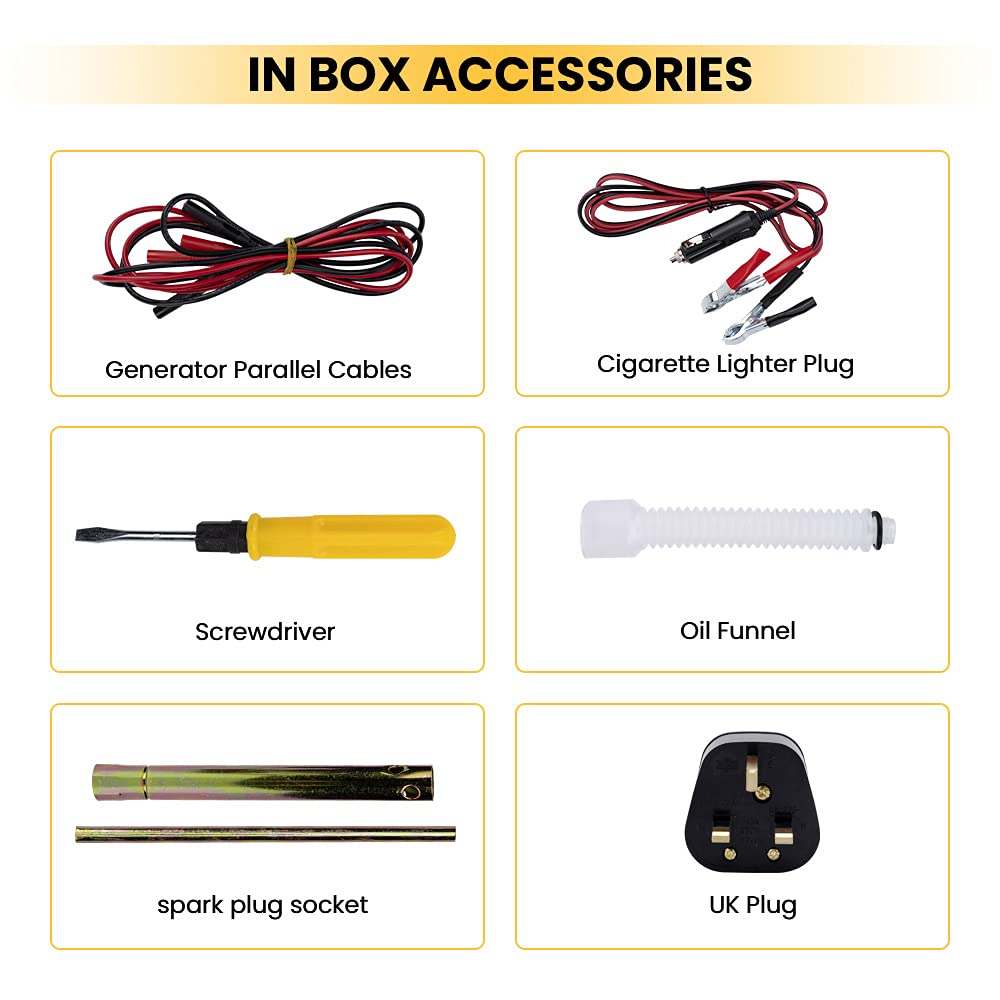 【Appliances】2000W Portable Inverter Generator Petrol Silent Pure Sine Wave Generator