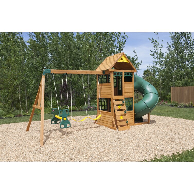 【Sports&Outdoors】Cloverdale Wooden Swing Set
