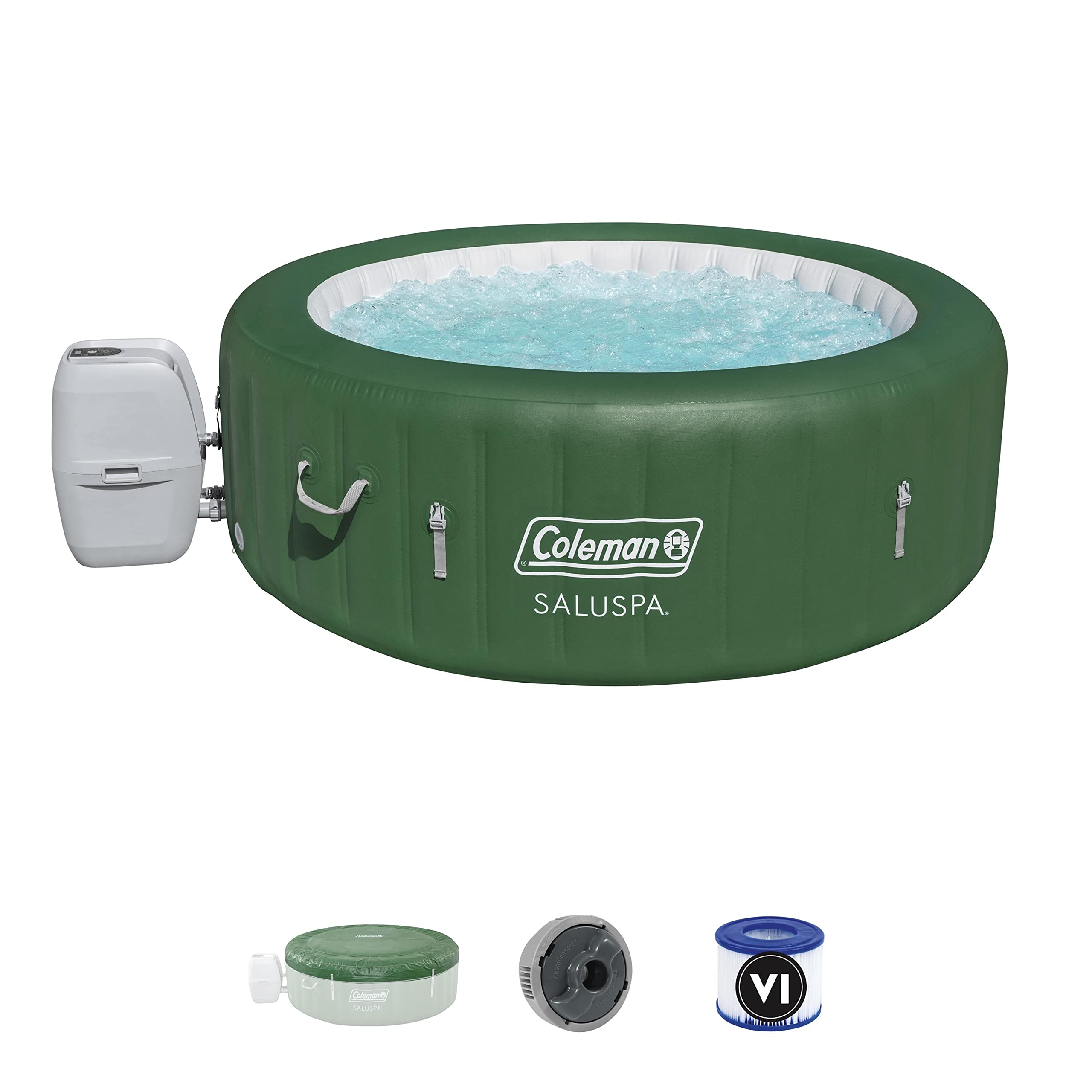 【Sports&Outdoors】Inflatable Hot Tub, Portable Hot Tub with Heated Water System & Bubble Jets