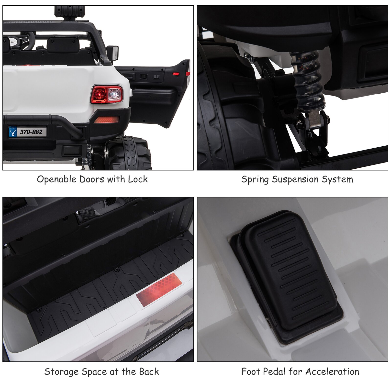 【Baby&Kids】2-Seater Electric Ride on Police Car SUV Truck Toy