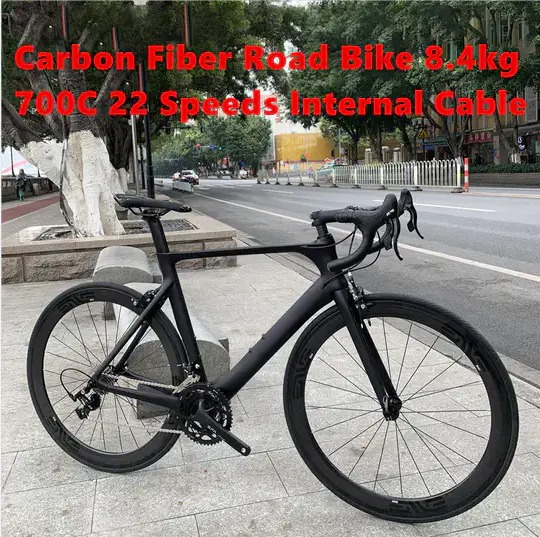 【Sports&Outdoors】22 Speed 700C High Rise Bent Handlebar Road Bike Carbon Fiber Hub Wheel C Brake 11-28T 50-34T