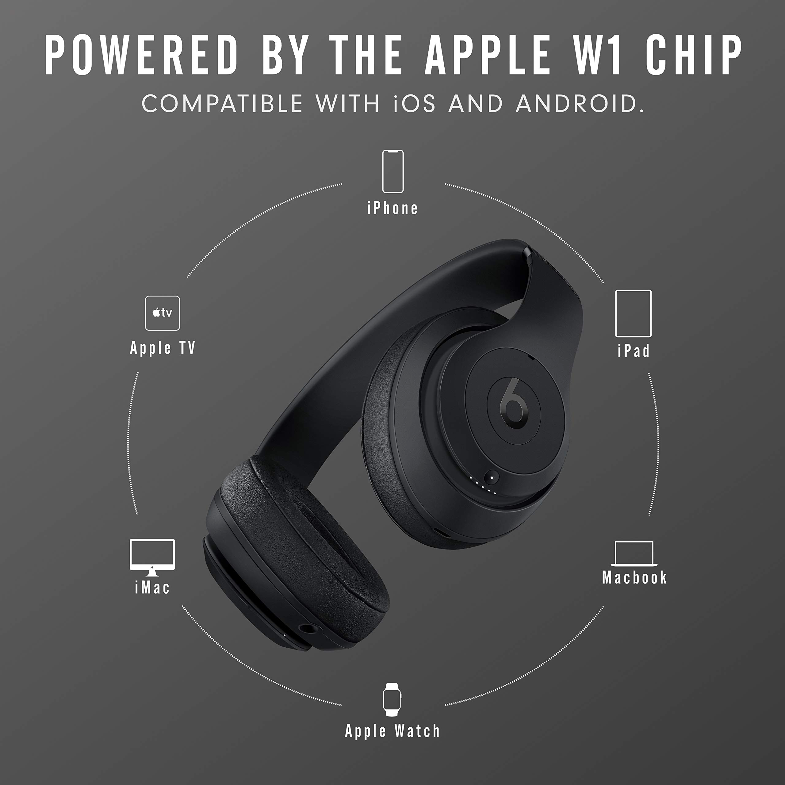 【Electronics】Wireless Noise Cancelling Over-Ear Headphones, Apple W1 Headphone Chip, Built-in Mic