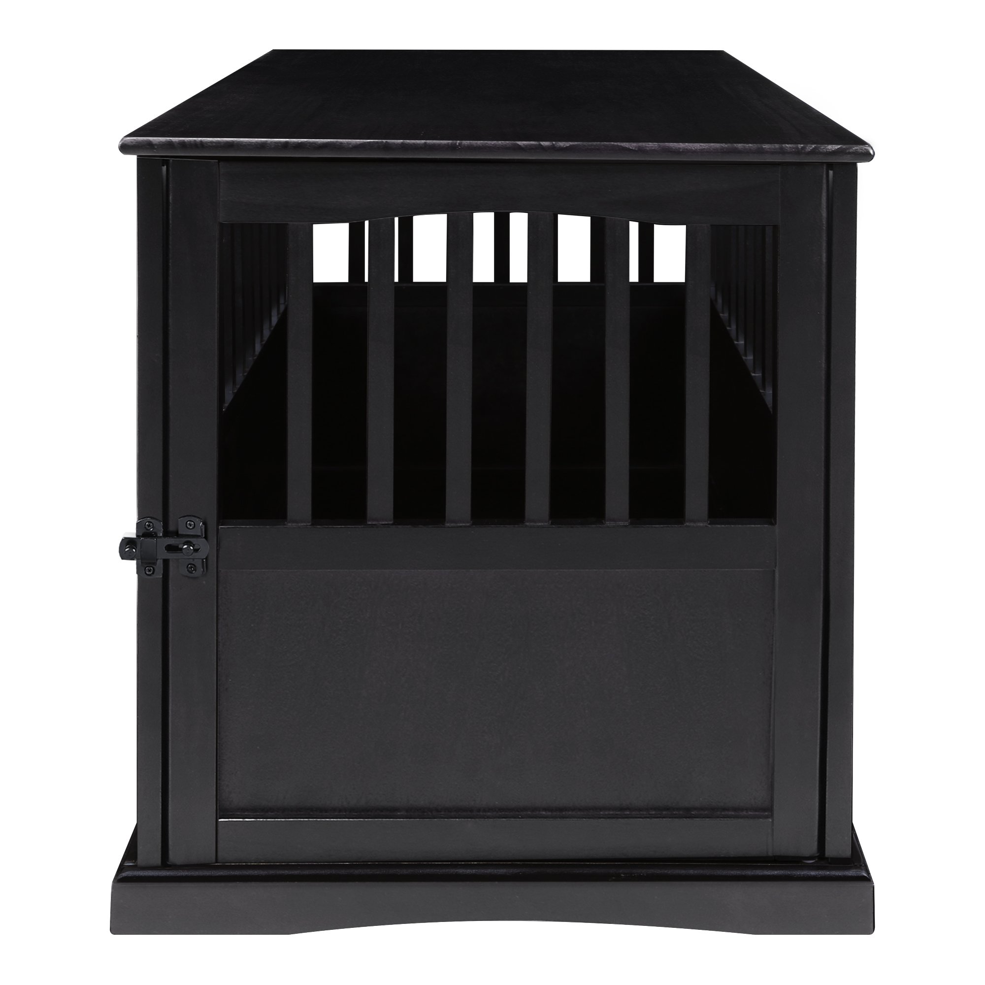 【Home&Garden】Wooden Large Pet Crate, End Table, Black