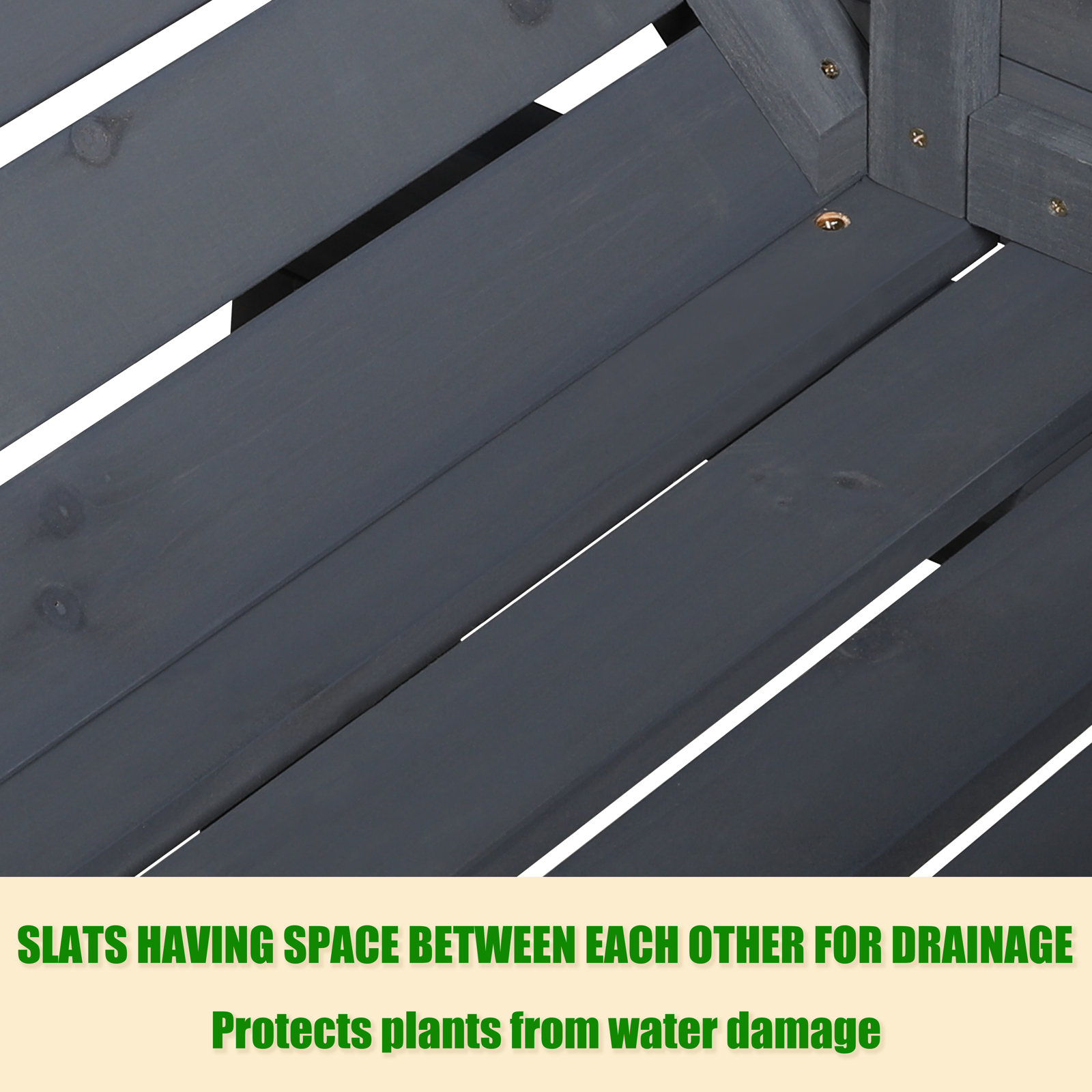 【Home&Garden】Longley Guarani Wood Elevated Planter