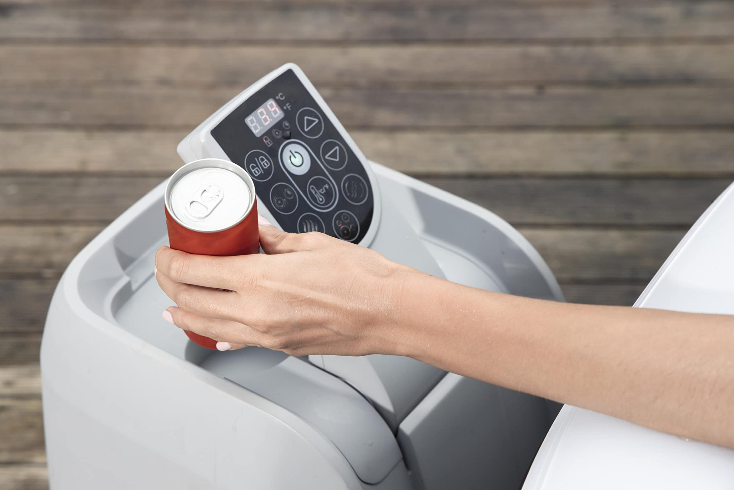 【Sports&Outdoors】SaluSpa Miami Inflatable Hot Tub, 4-Person AirJet Spa