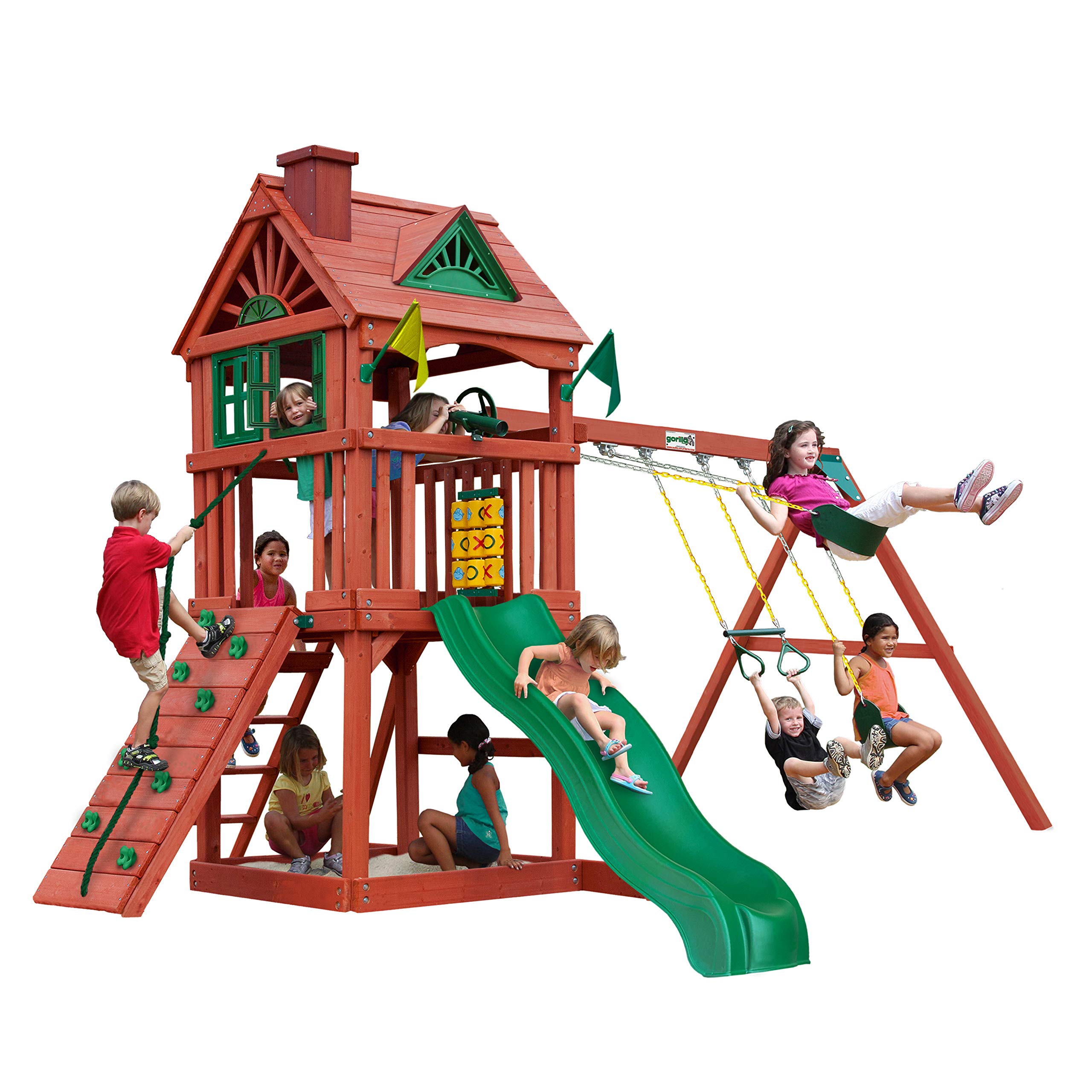 【Baby&Kids】Gorilla Playsets 01-0021 Nantucket II Wooden Swing Set