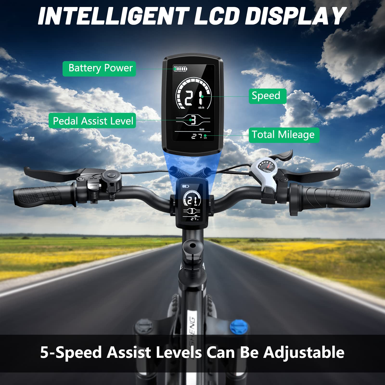 【Sports&Outdoors】Electric Bike for Adults, 26x4.0