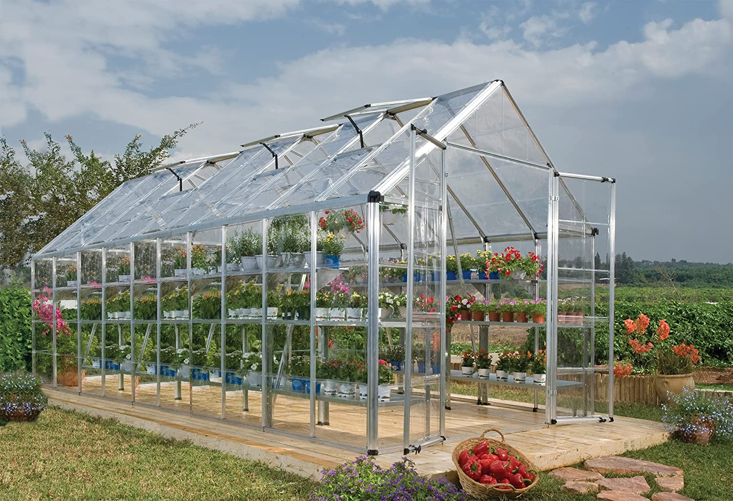 【Home&Garden】Snap & Grow Hobby Greenhouse, 8' x 8' x 9', Silver