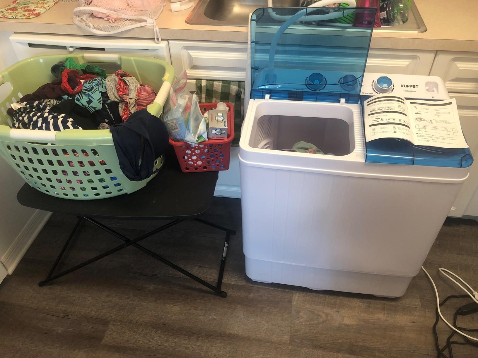 【Appliances】KUPPET Compact Twin Tub Portable Mini Washing Machine 26lbs Capacity, Washer & Spiner