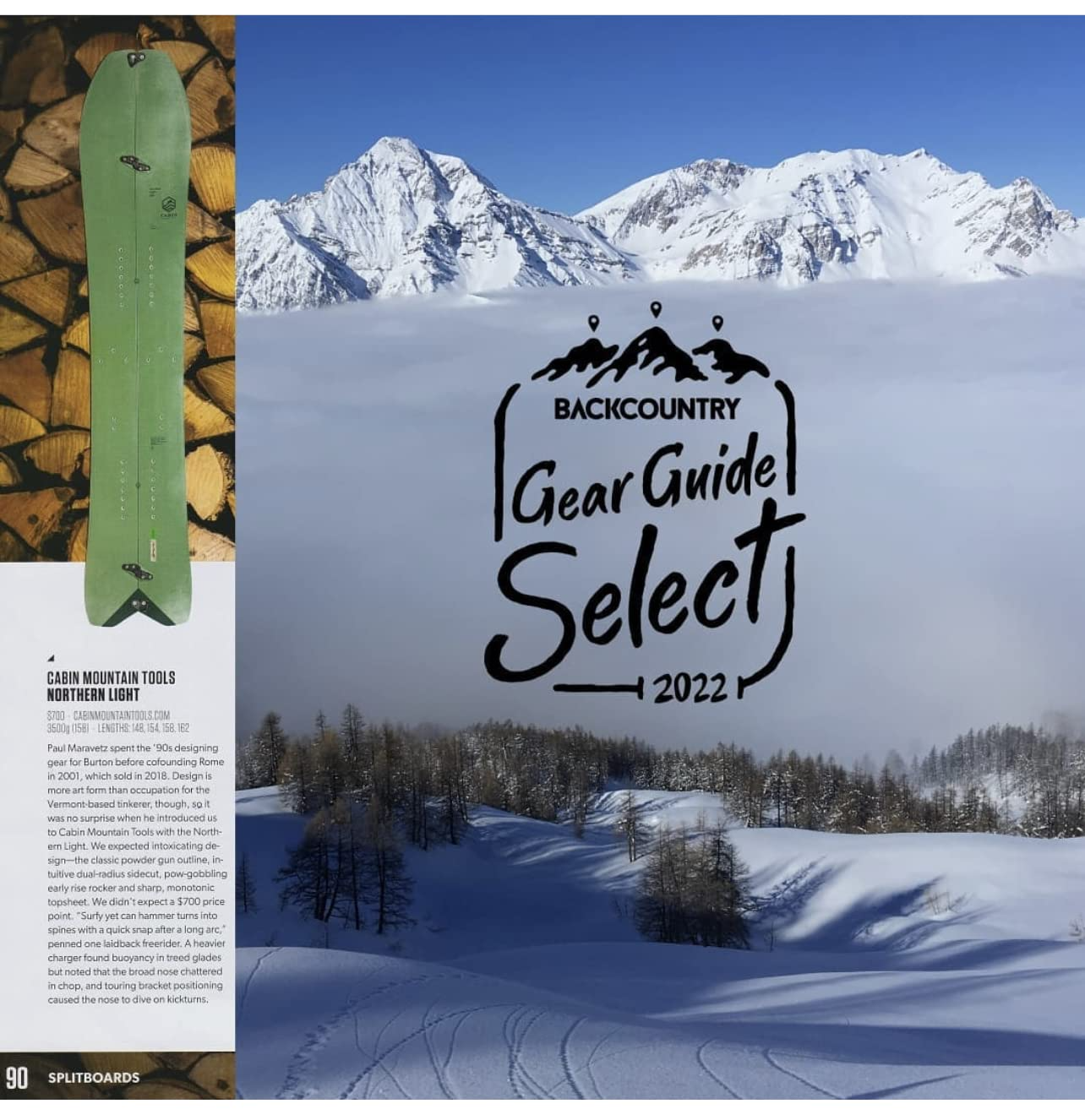 【Sports&Outdoors】Cabin Mountain Tools Northern Light Snowboard All Mountain Splitboard