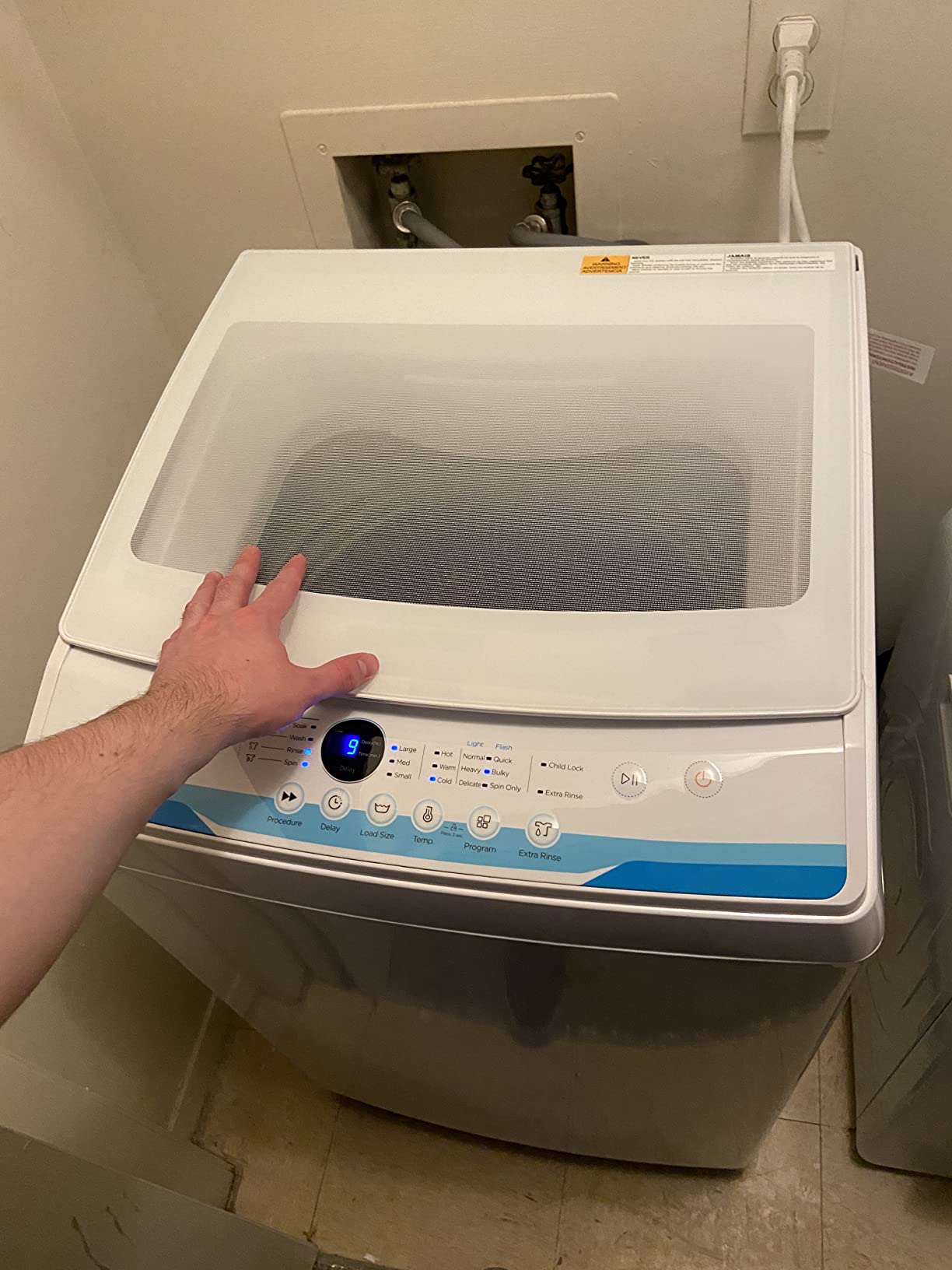 【Appliances】COMFEE’ 1.6 Cu.ft Portable Washing Machine, 11lbs Capacity Fully Automatic Compact Washer