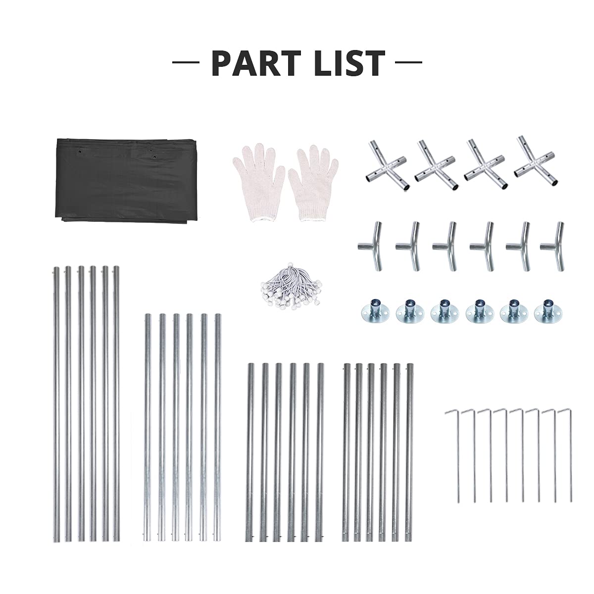 【Home&Garden】10' x 15' Heavy Duty Anti-Snow Garage, Peak Style Roof Carport Instant Garage