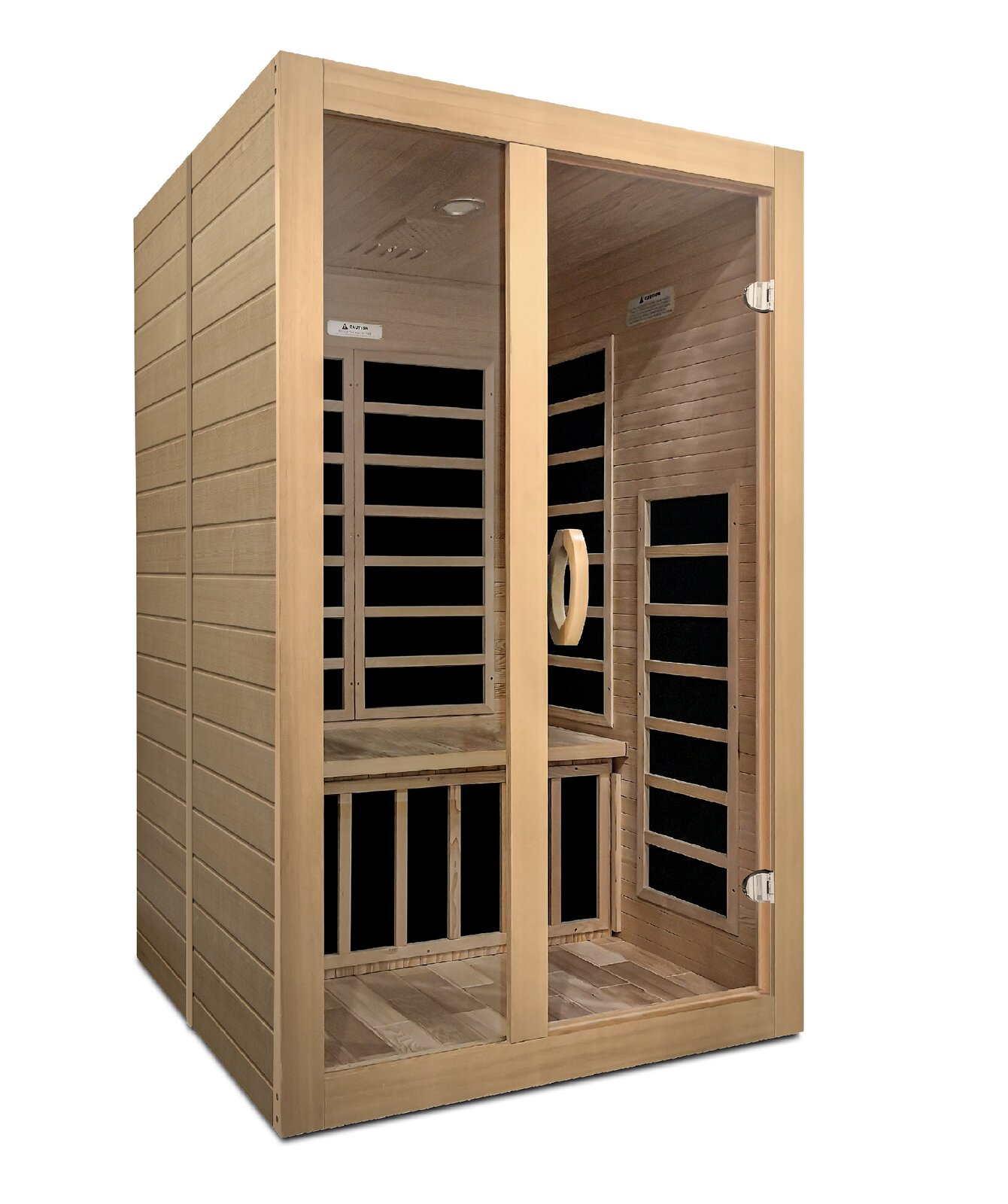 【Sports&Outdoors】Dynamic Infrared Santiago 2 - Person Indoor FAR Infrared Sauna in Hemlock