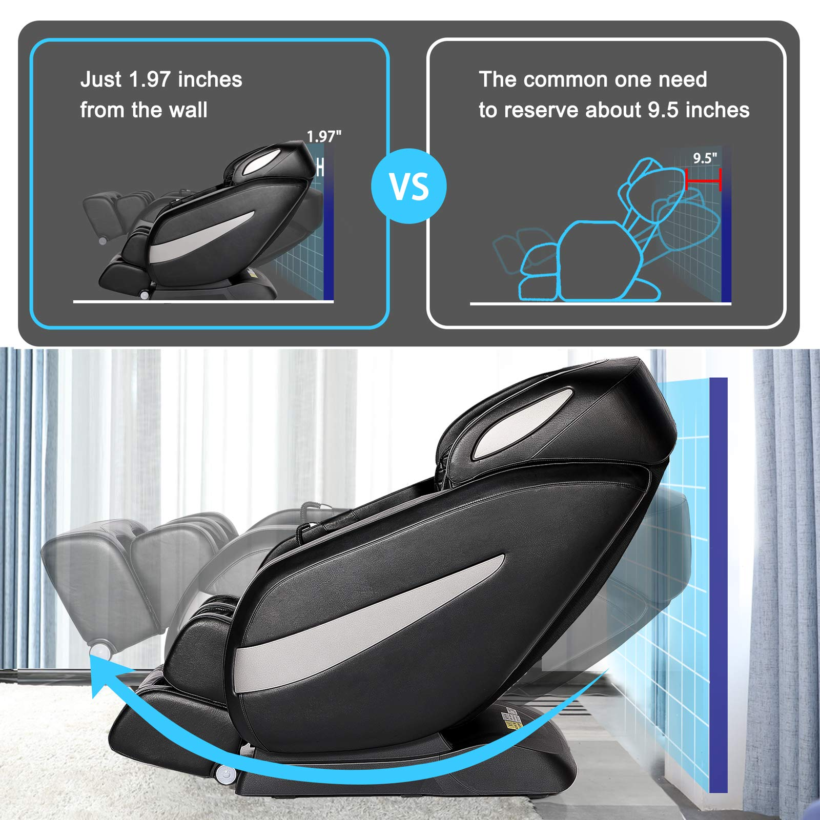【Furniture】Massage Chair,Zero Gravity SL Track Massage Chairs, Full Body Shiatsu Massage Chair Recliner