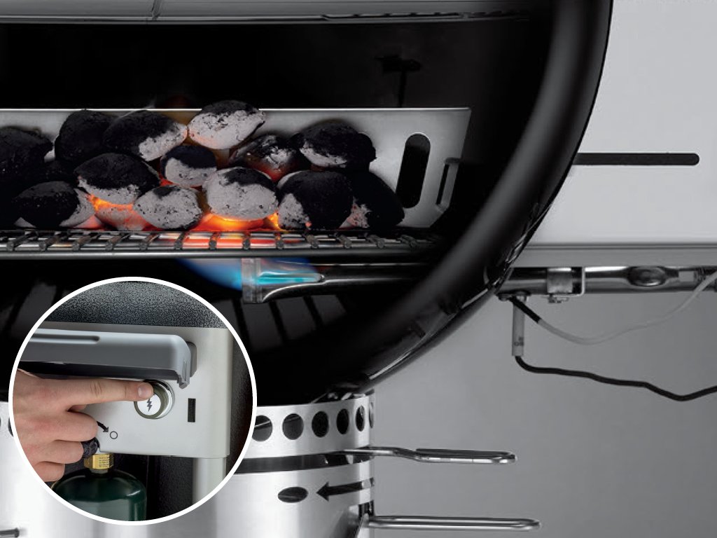 【Appliances】Weber Performer Deluxe Charcoal Grill, 22-Inch, Touch-N-Go Gas Ignition System
