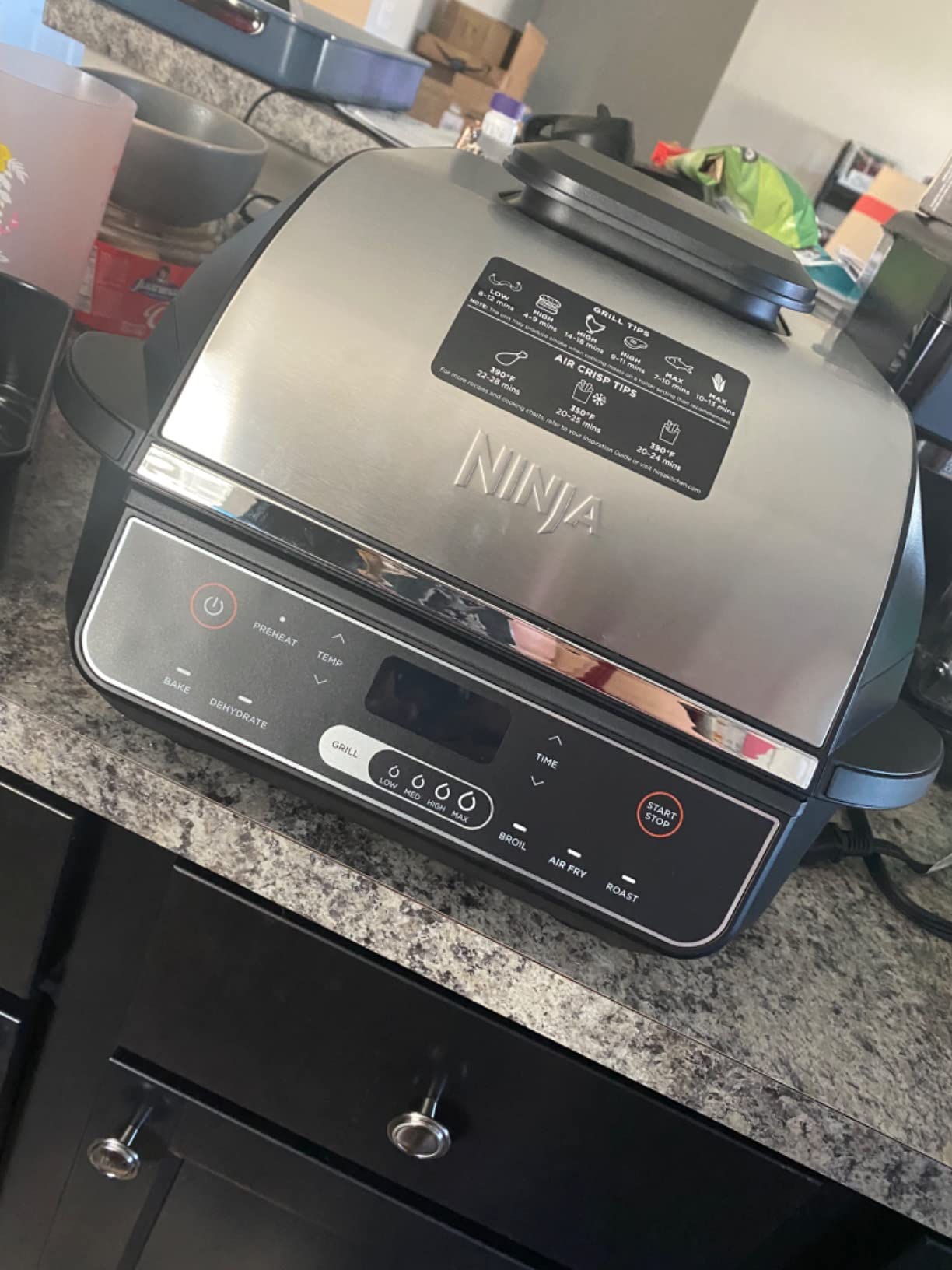 【Appliances】Ninja EG201 Foodi 6-in-1 Indoor Grill with Air Fry, Roast, Bake, Broil & Dehydrate