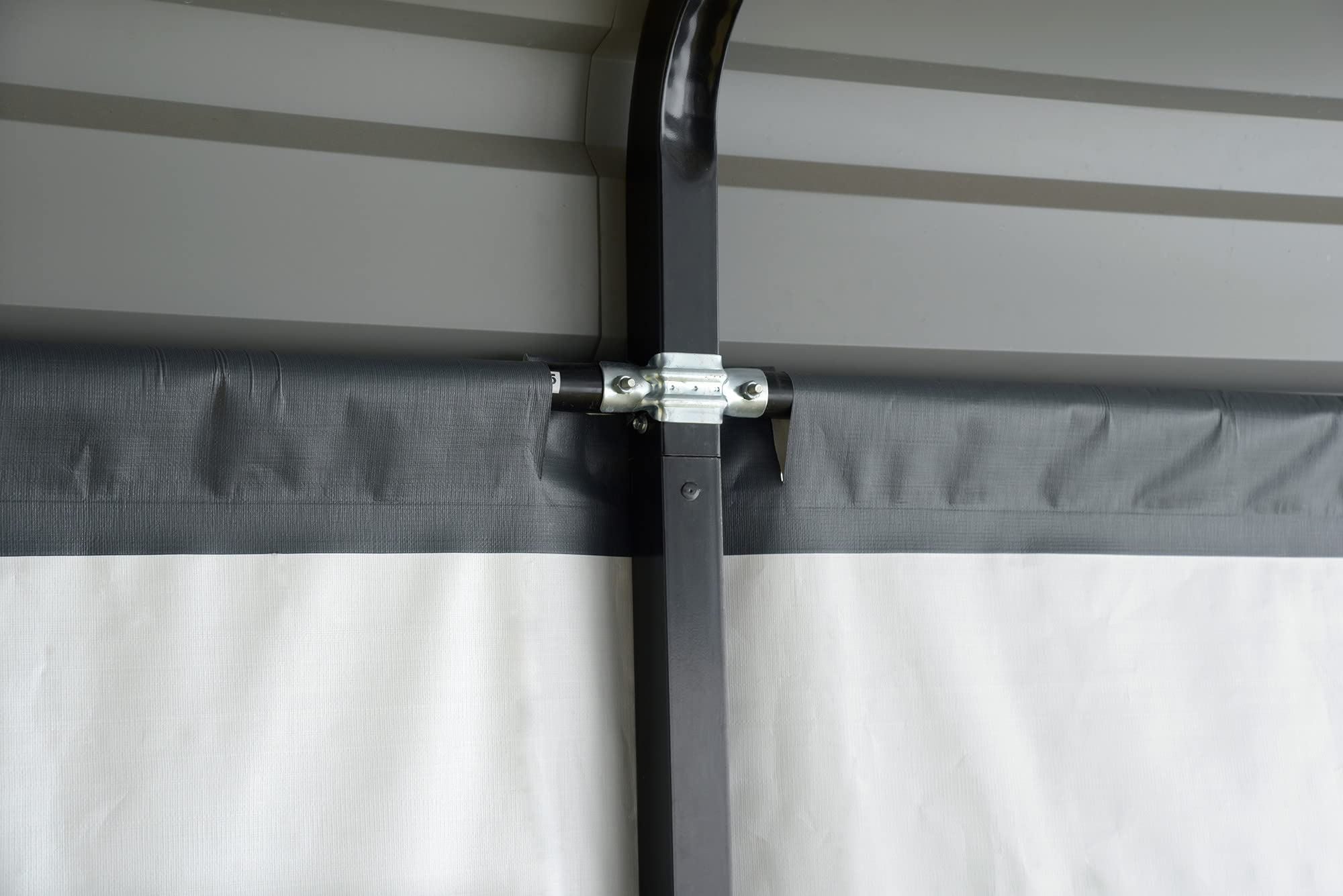 【Home&Garden】10' x 15' x 7' 29-Gauge Carport with Galvanized Steel Roof Panels & Enclosure Kit, Charcoal