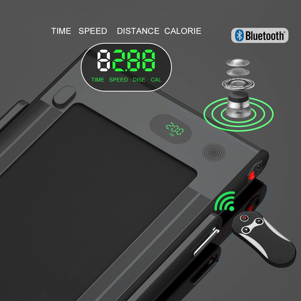 【Sports&Outdoors】2 in 1 Folding Treadmill, 2.25HP Superfit Under Desk Electric Treadmill, Installation-Fre《NO8》