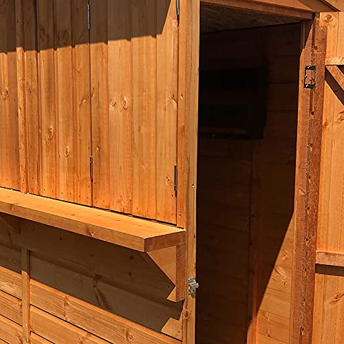 【Home&Garden】【BS】Outdoor Garden Bar, 6' x 3' Forest Wooden Shiplap Pent Garden Bar