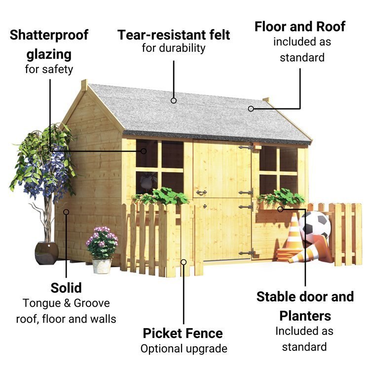【Home&Garden】Gingerbread Junior Playhouse 6 x 4