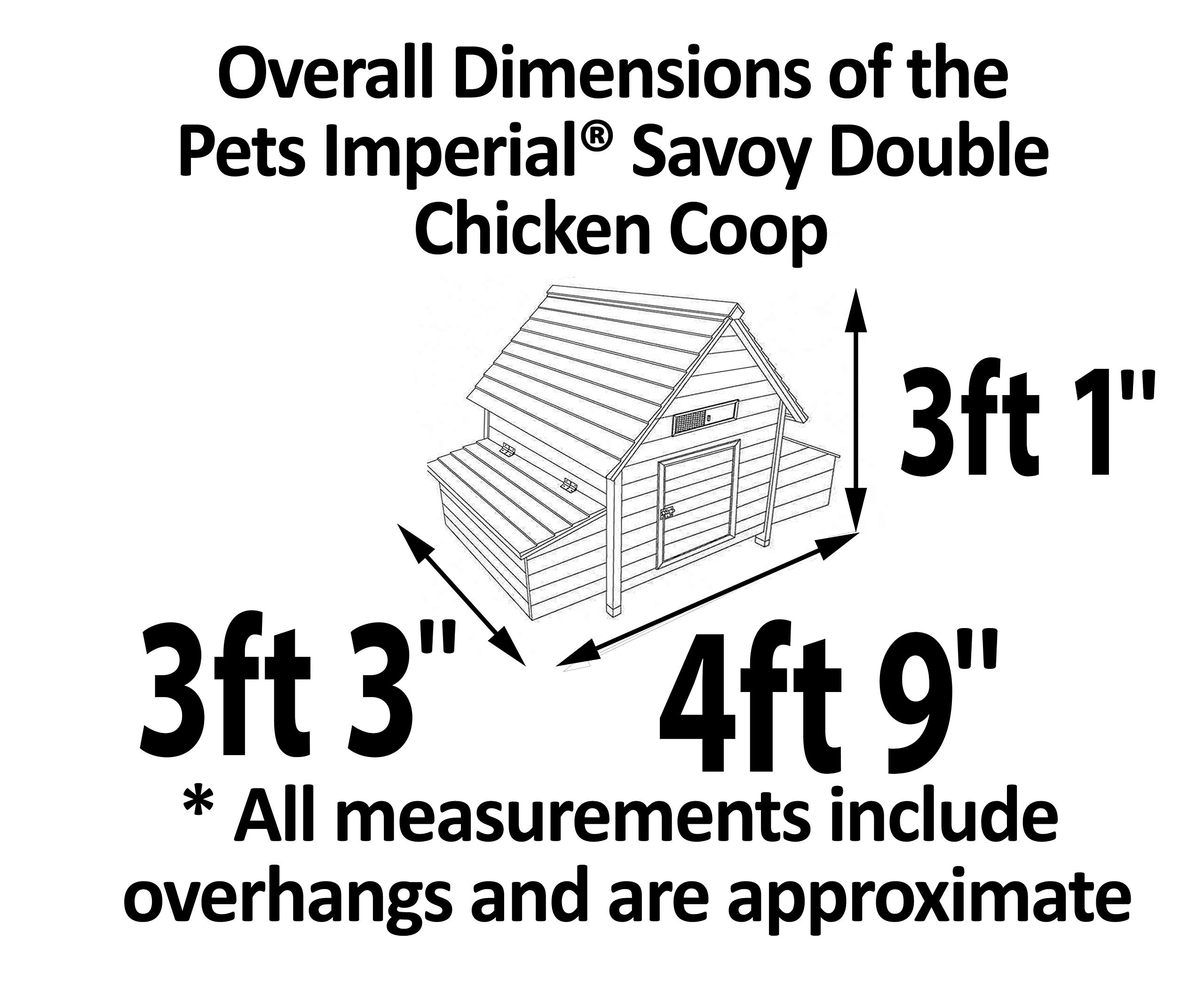 【Pet】Double Savoy Large Chicken Coop with 2 Nest Boxes Suitable Up to 10 Small Birds