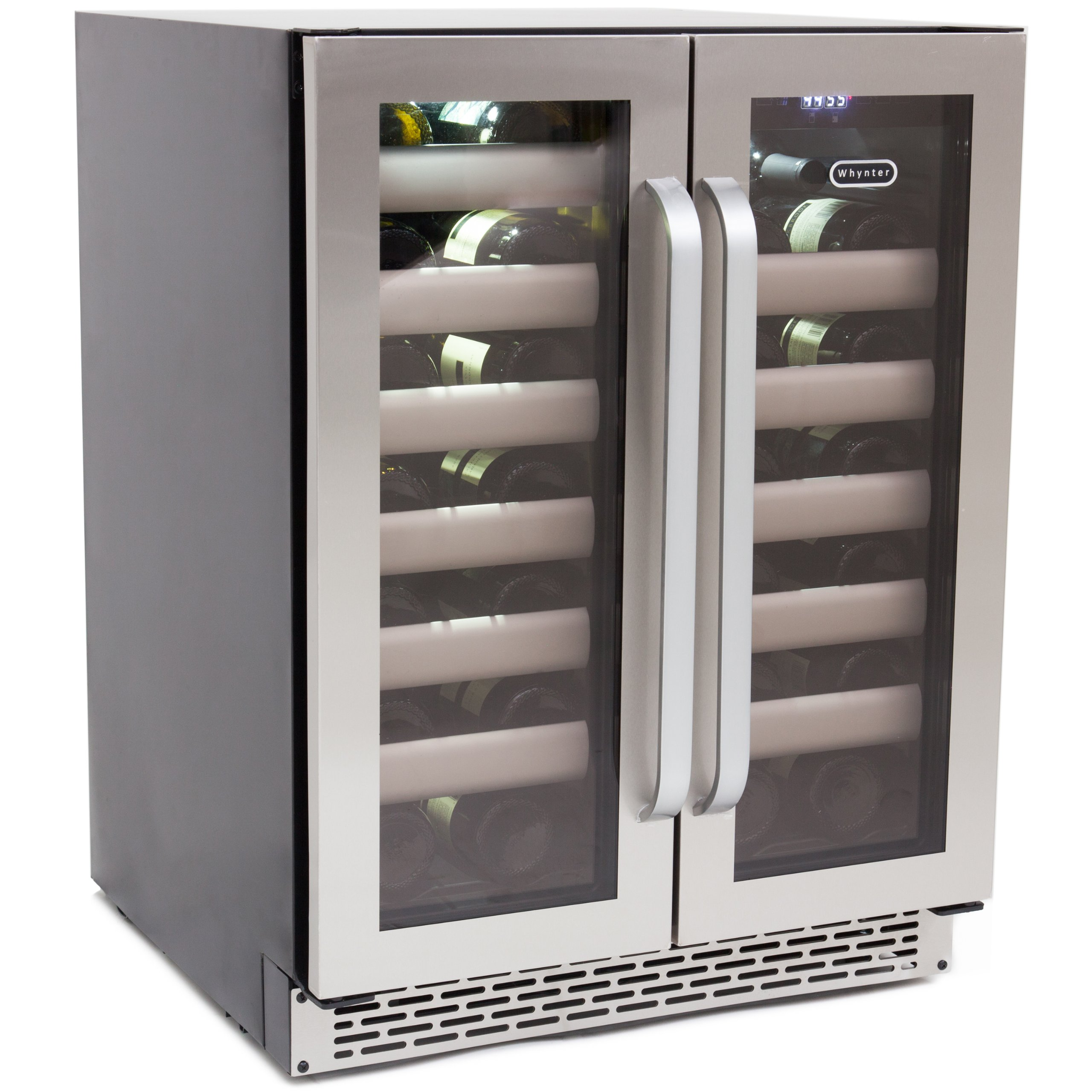 Whynter BWR-401DS 40 Bottle Stainless Steel Dual Zone Built Wine Refrigerators- with Seamless Doors