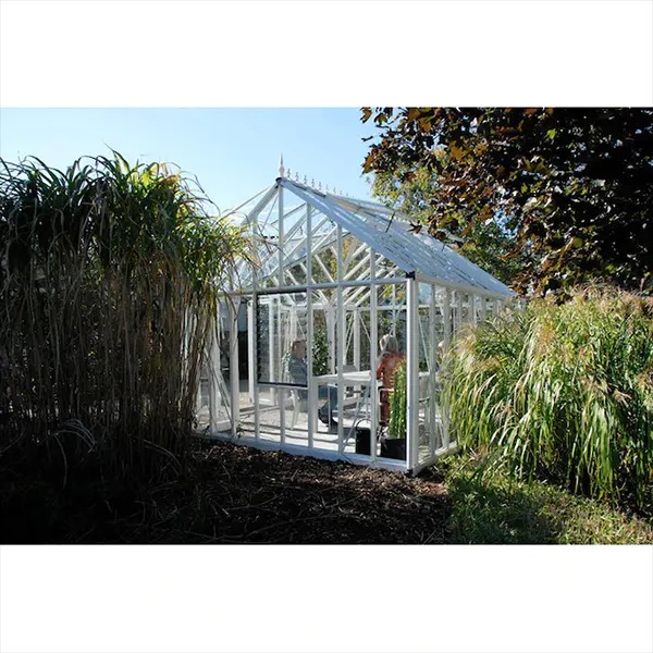 【Home&Garden】Janssens Royal Antique Victorian 12.833-ft L x 13.167-ft W x 9.667-ft H White Greenhouse