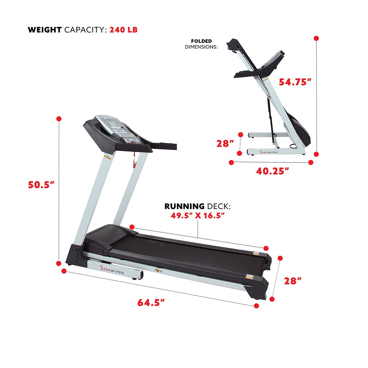 【Sports&Outdoors】Smart Treadmill with Auto Incline, Speakers, Bluetooth, LCD & Pulse Monitor, Phone Function