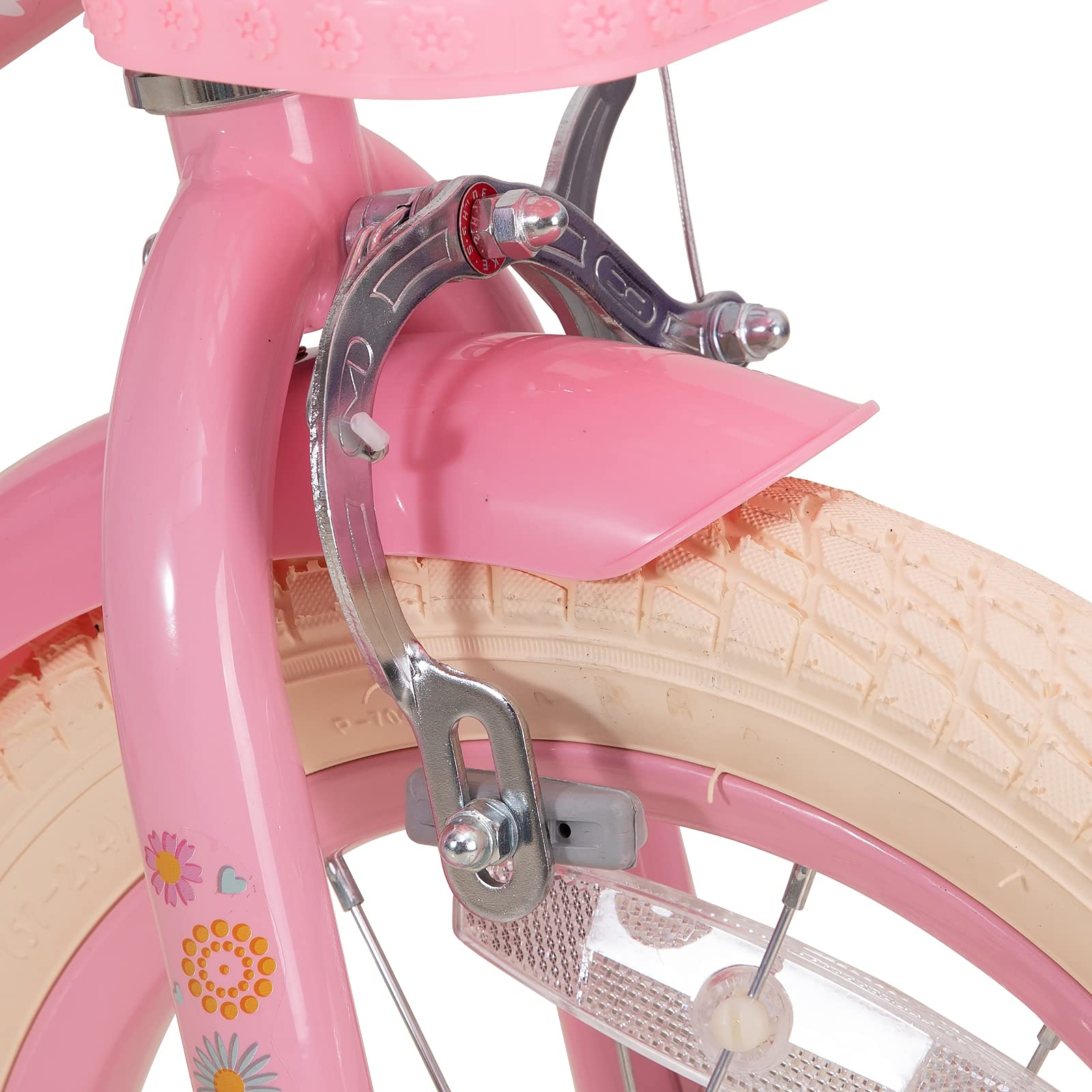 【Sports&Outdoors】Little Daisy Kids Bike for 2-9 Years Girls with Training Wheels & Front Handbrake