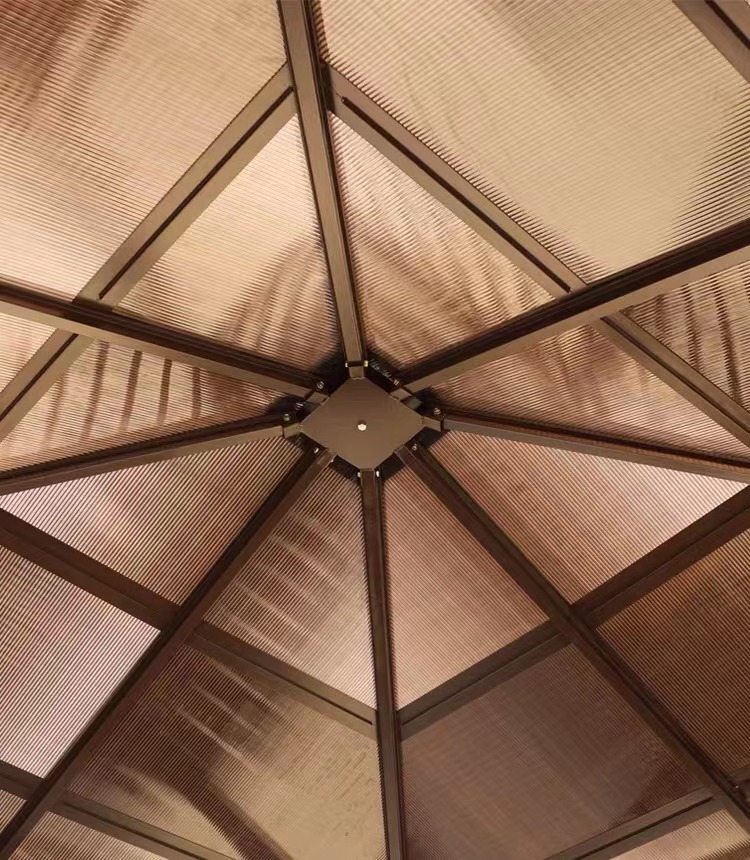 【Gazebo】Outdoor gazebo hanging chair villa garden antiseptic wood four-corner pavilion